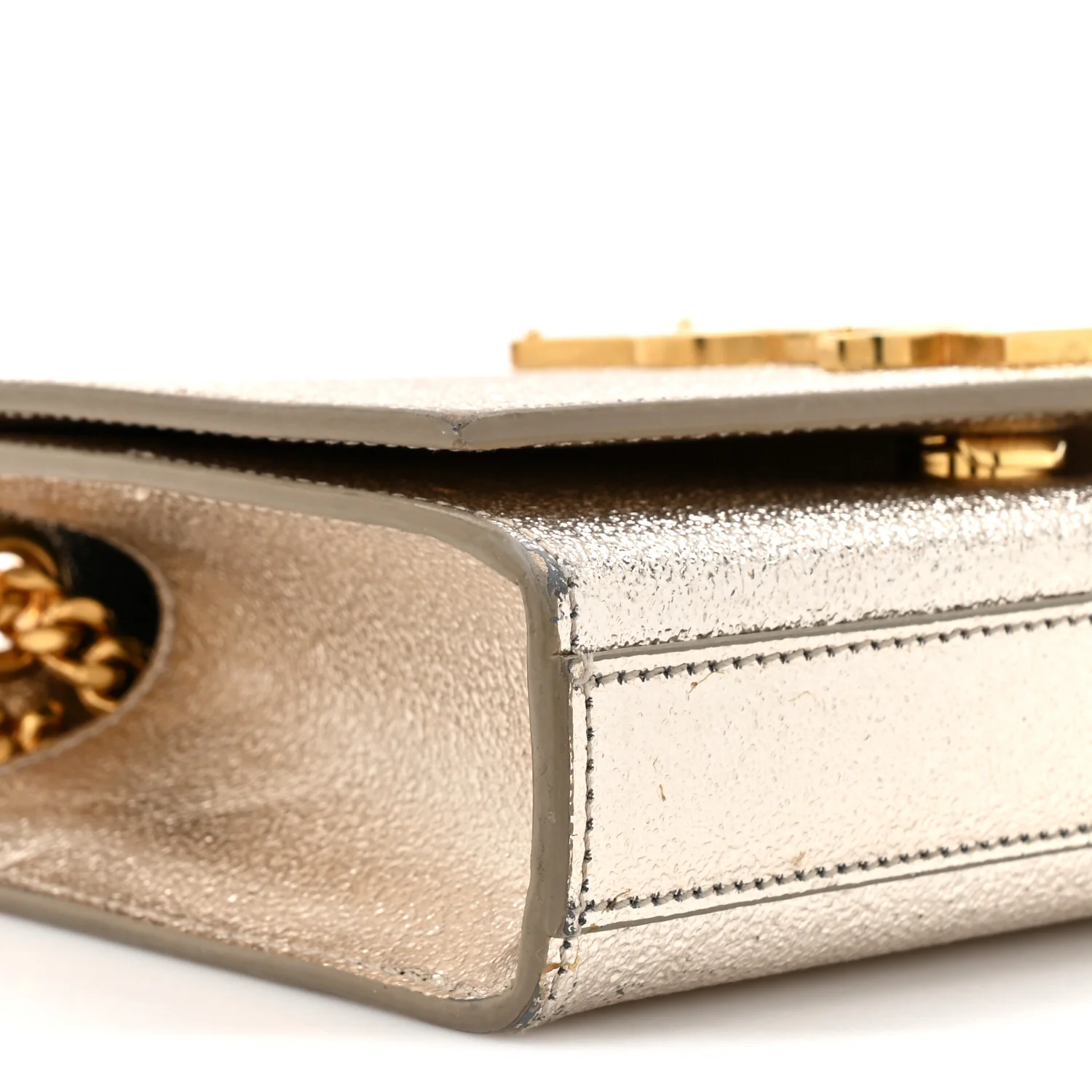 Metallic Calfskin Small Classic Monogram Kate Satchel Platine - Image 18