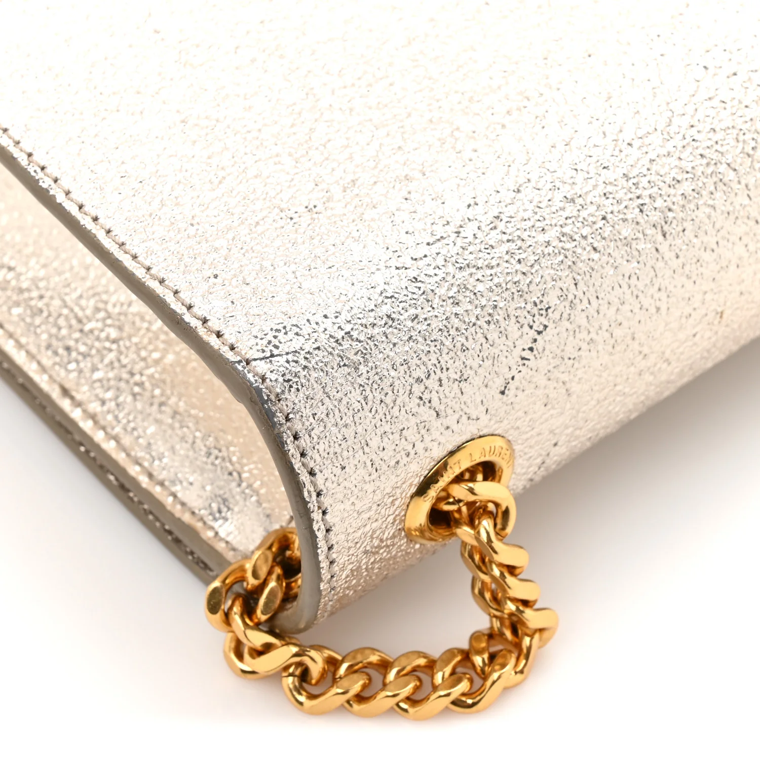 Metallic Calfskin Small Classic Monogram Kate Satchel Platine - Image 29