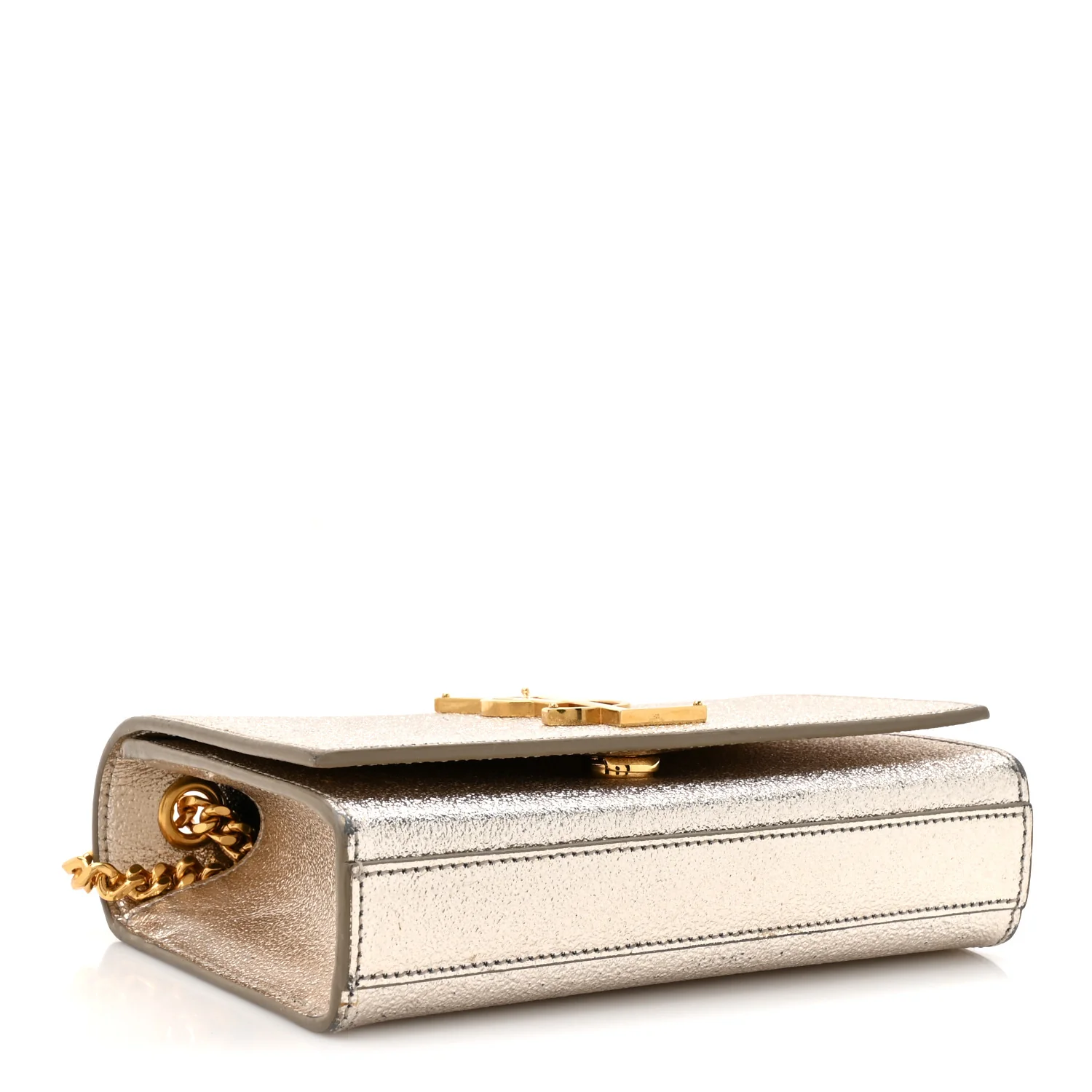 Metallic Calfskin Small Classic Monogram Kate Satchel Platine - Image 6