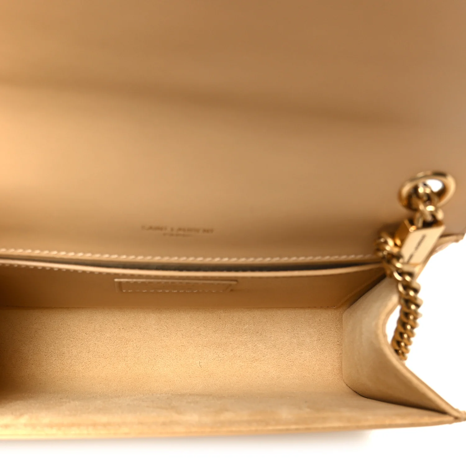 Metallic Calfskin Small Classic Monogram Kate Tassel Satchel Gold - Image 5