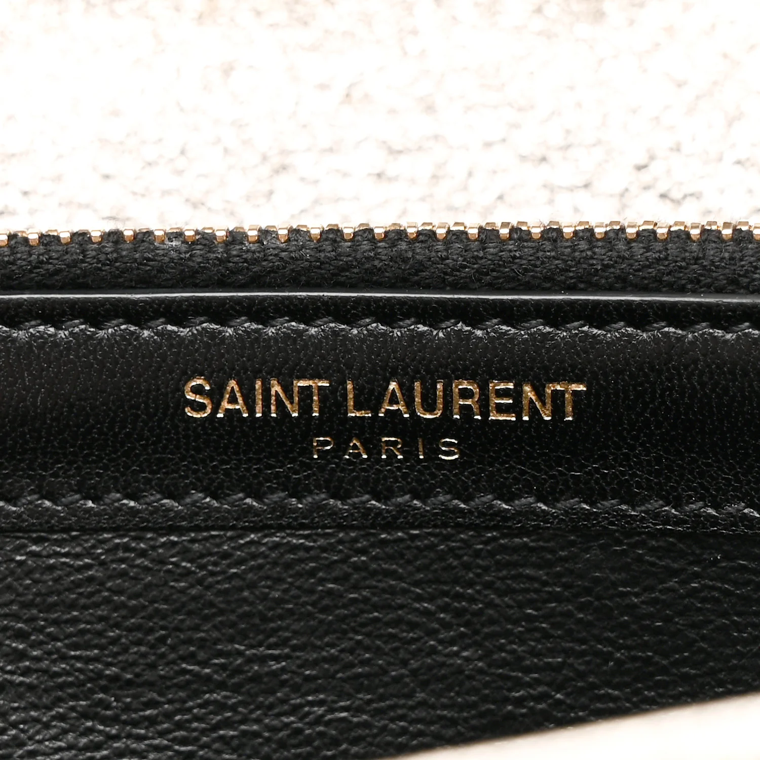 Metallic Crackled Calfskin Matelasse Chevron Monogram Chain Wallet Gold - Image 7