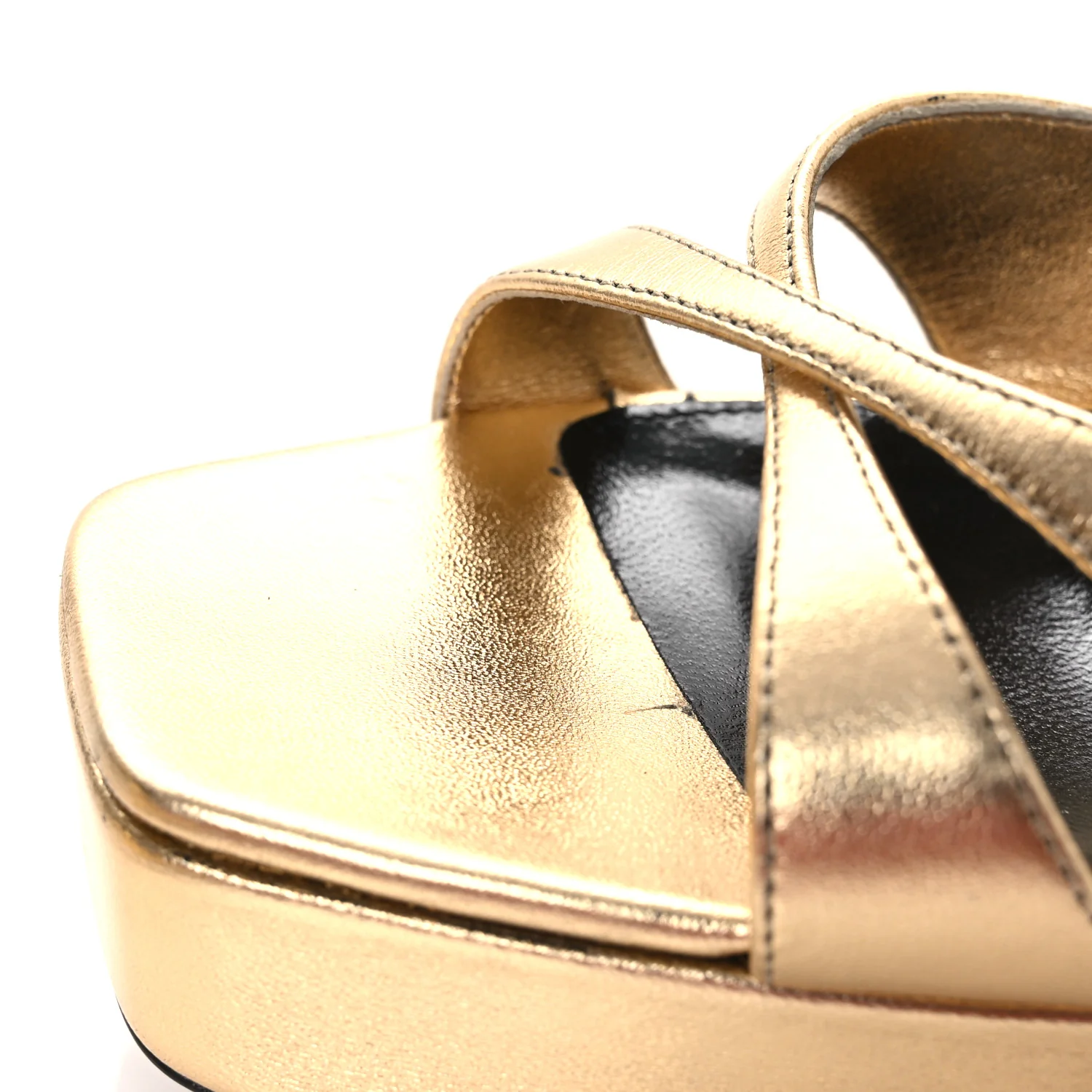 Metallic Debbie Platform Sandal 37.5 Gold - Image 13