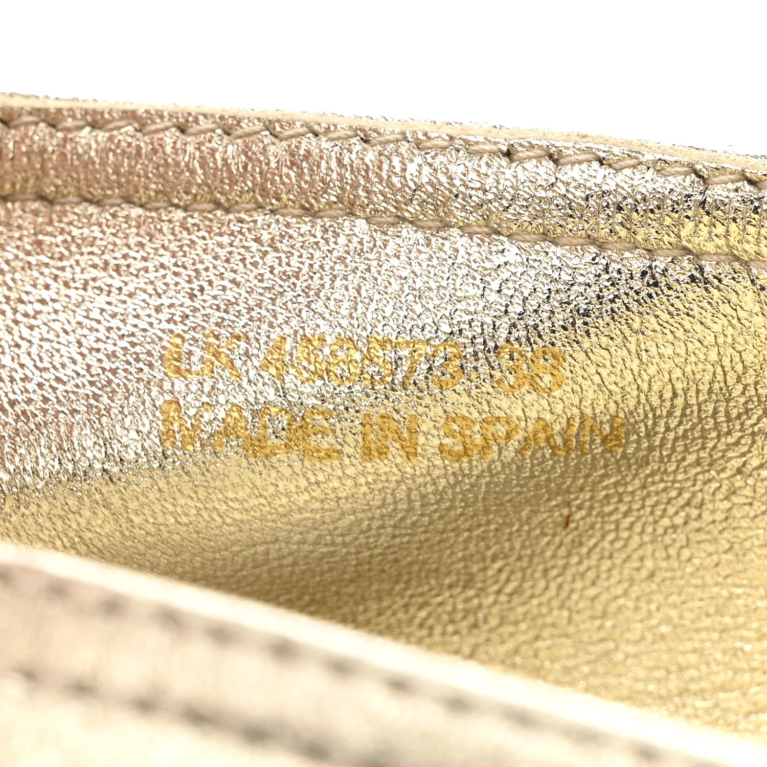 Metallic Lambskin Monogram Espadrilles 38 Platino - Image 9