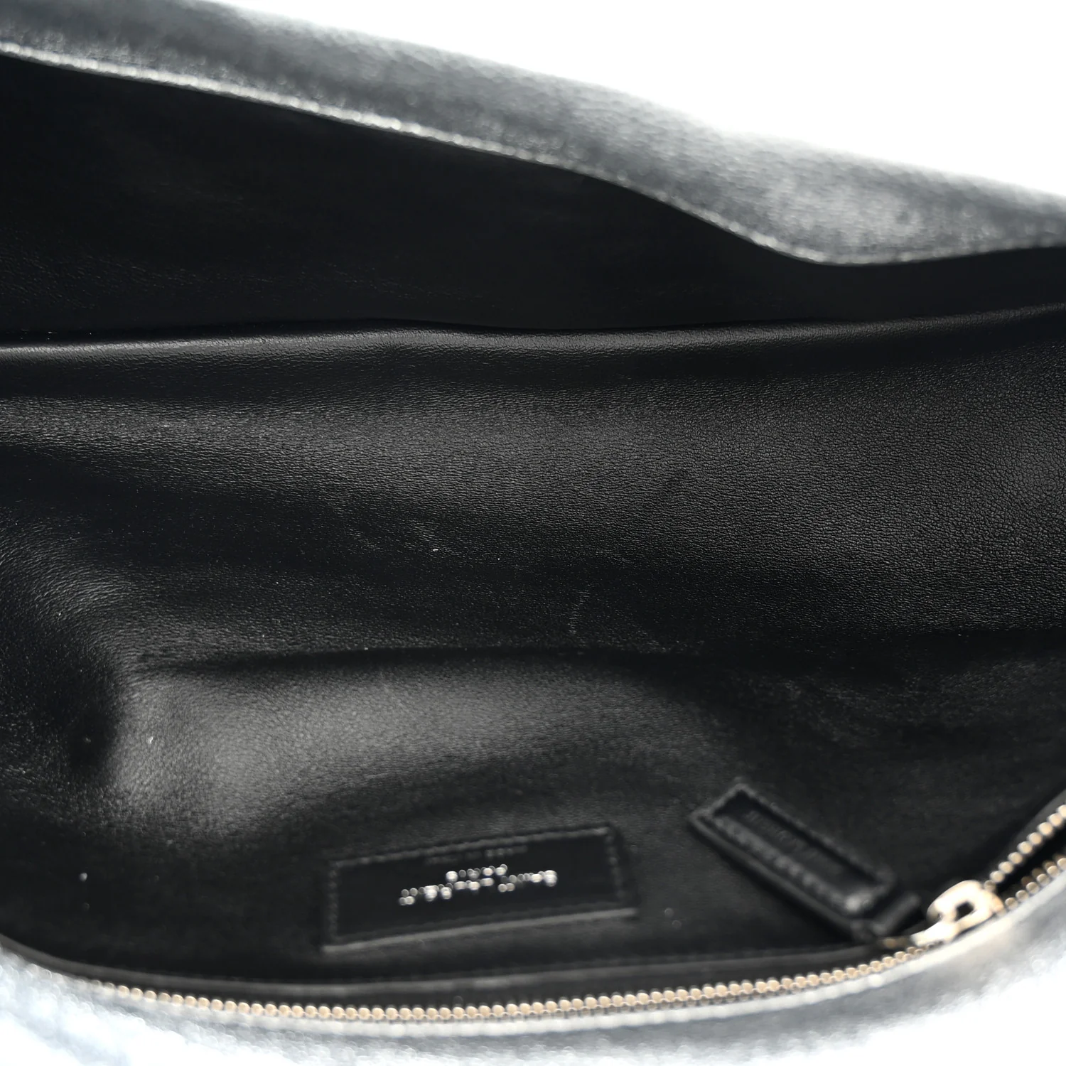 Metallic Lambskin Quilted Sade Puffer Envelope Clutch Argento - Image 5