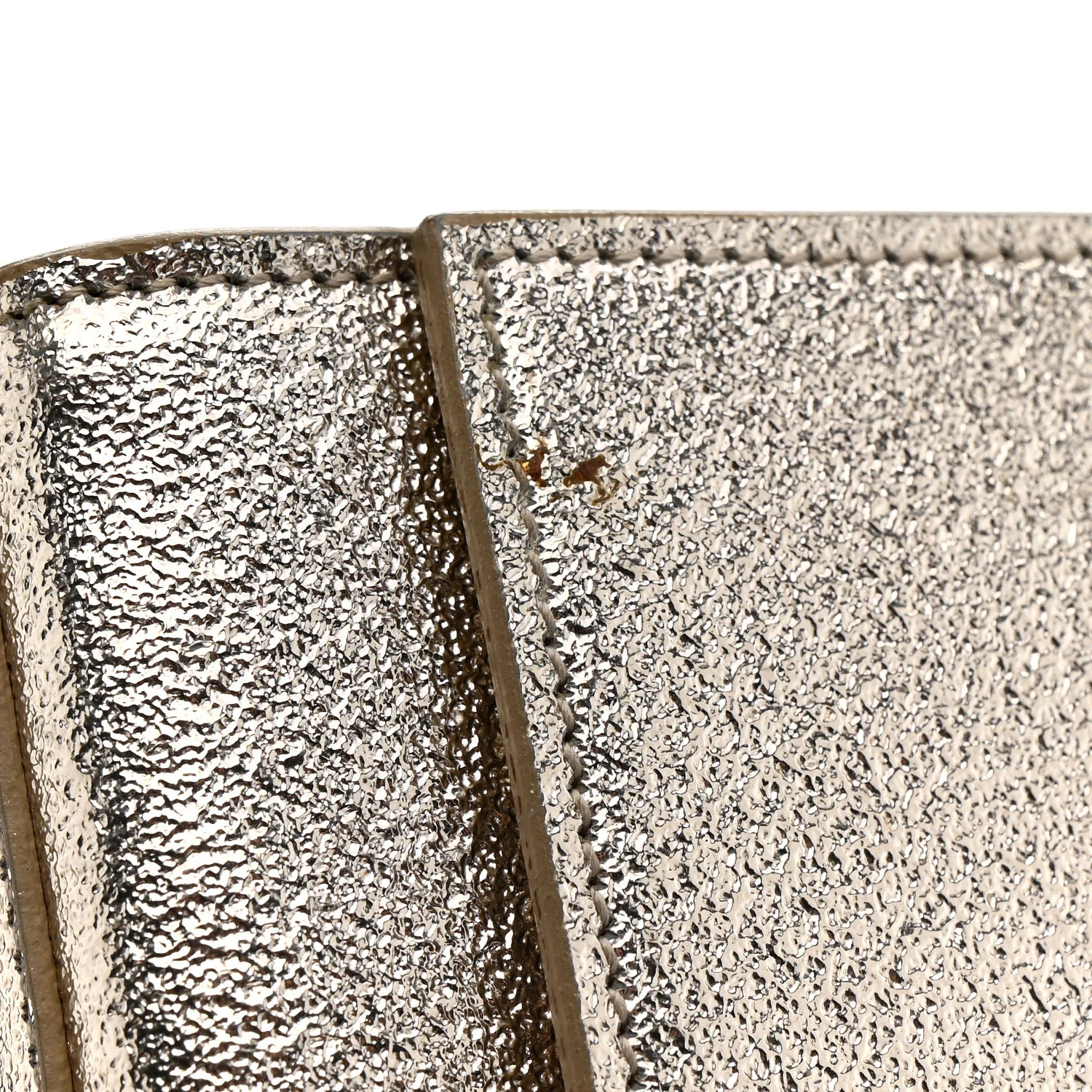 Metallic Textured Calfskin Classic Monogram Cassandre Clutch Pale Gold - Image 10