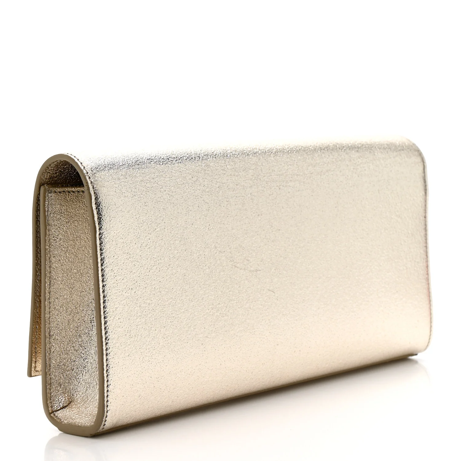 Metallic Textured Calfskin Classic Monogram Cassandre Clutch Pale Gold - Image 3