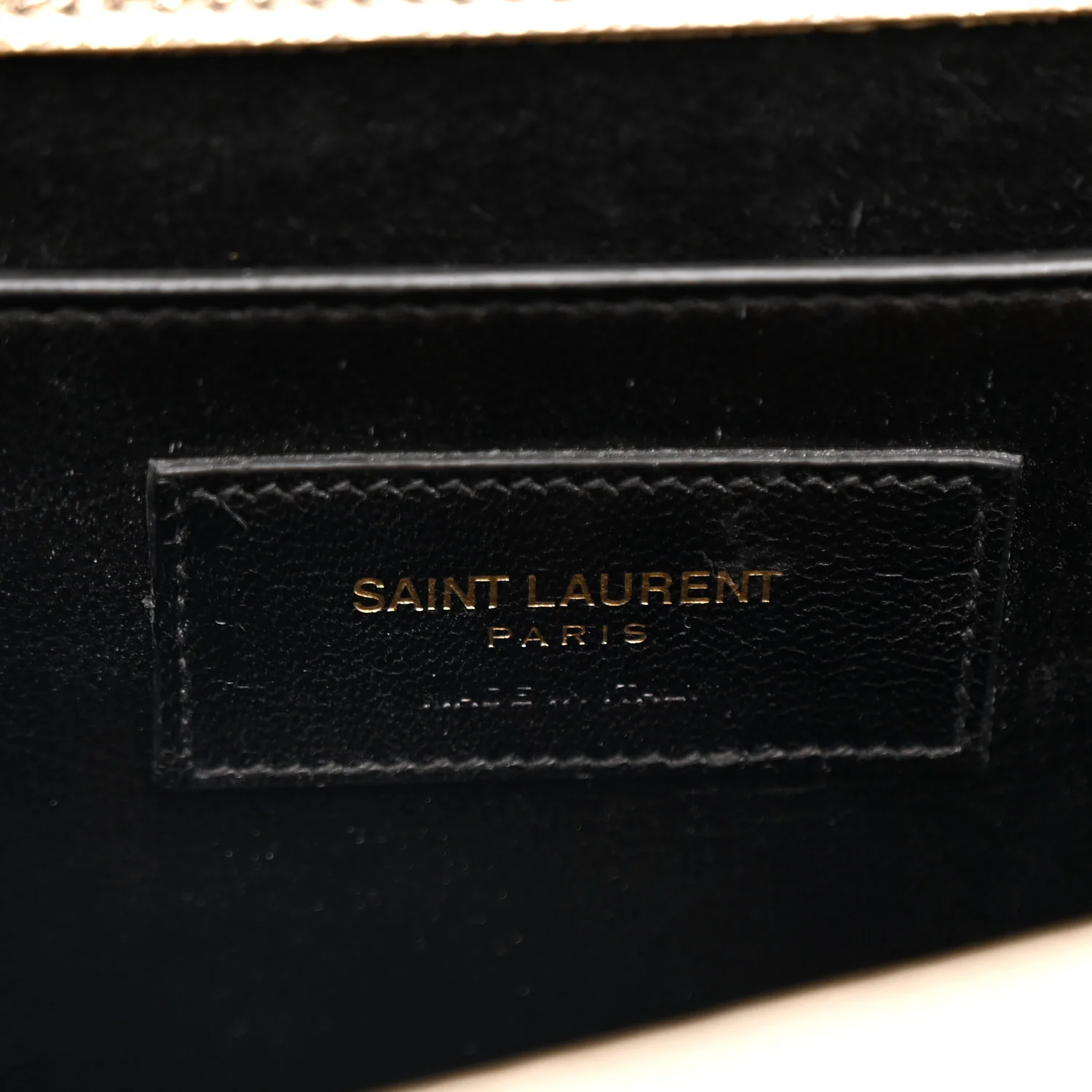 Metallic Textured Calfskin Classic Monogram Cassandre Clutch Pale Gold - Image 6