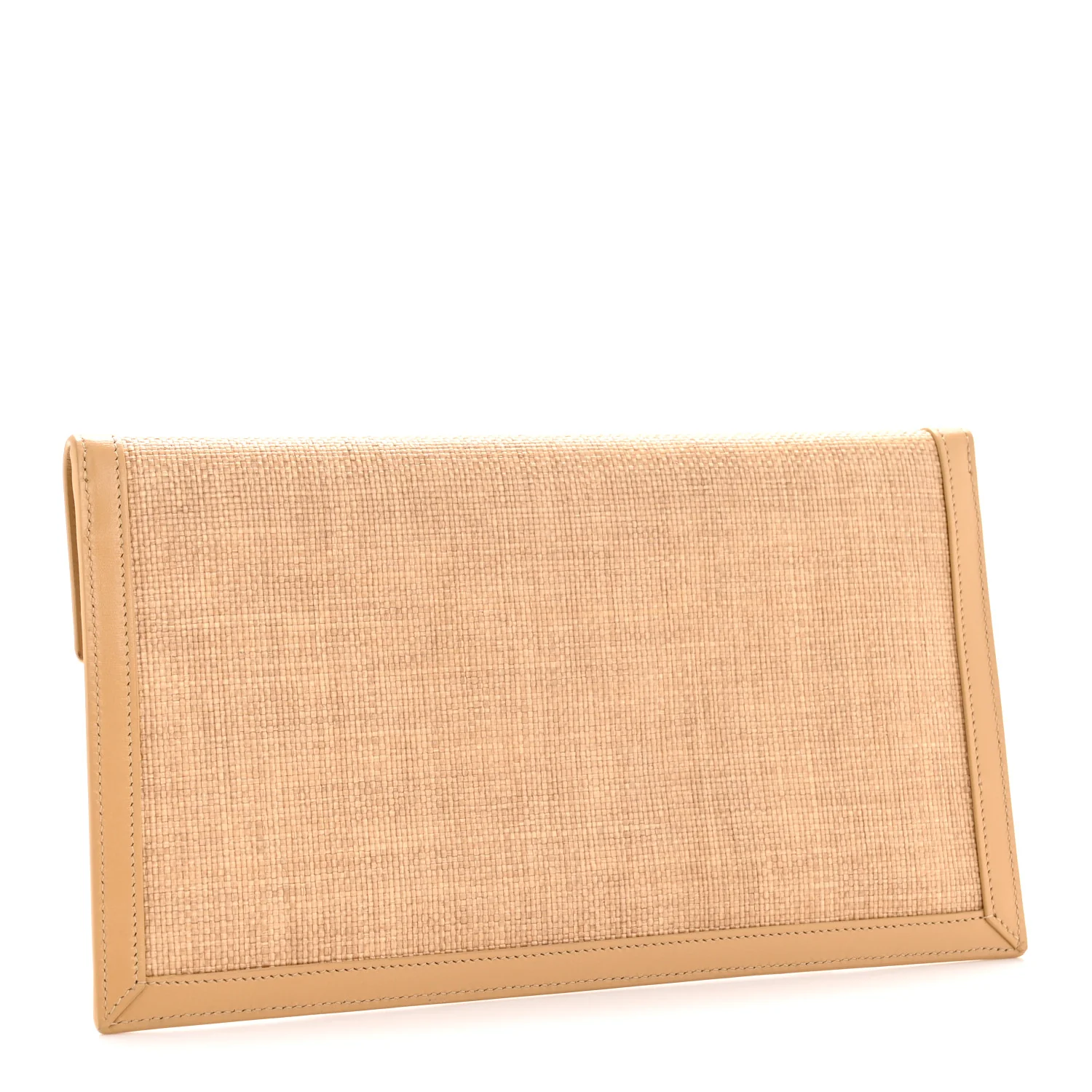 Micro Raffia Uptown Pouch Natural Hay Blush - Image 3