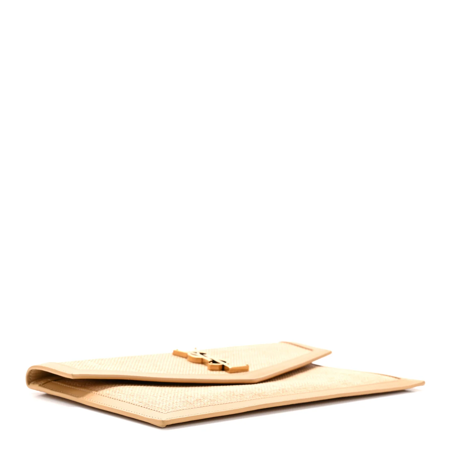Micro Raffia Uptown Pouch Natural Hay Blush - Image 4