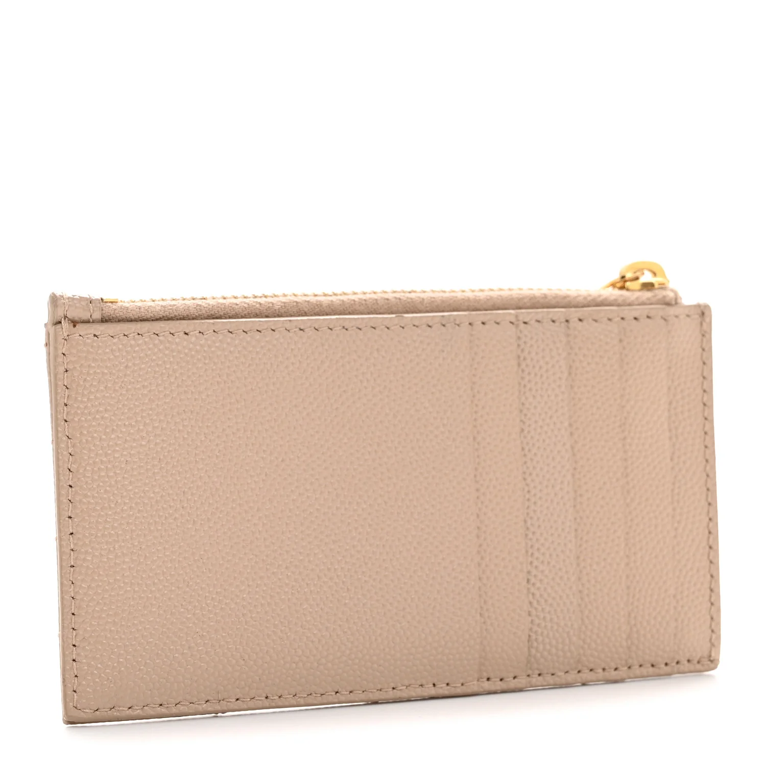 Monogram Grain de Poudre 5 Fragments Zip Pouch Card Holder Dark Beige - Image 3