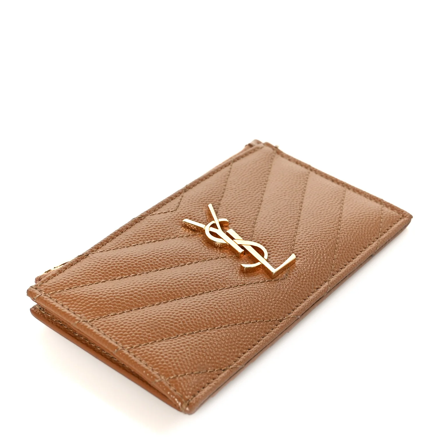 Monogram Grain de Poudre 5 Fragments Zip Pouch Card Holder Dark Natural - Image 4