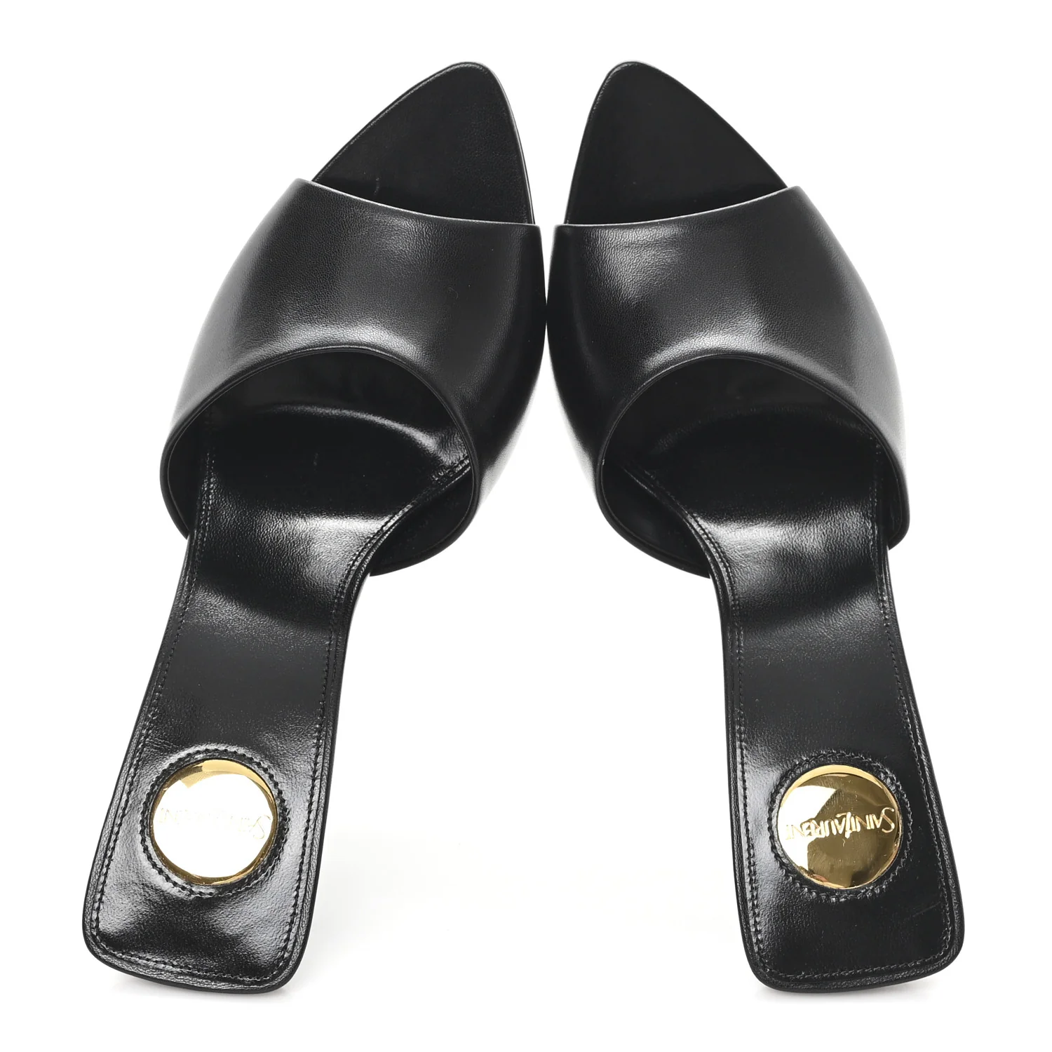 Nappa Goldie Mule Sandal 37.5 Black - Image 2