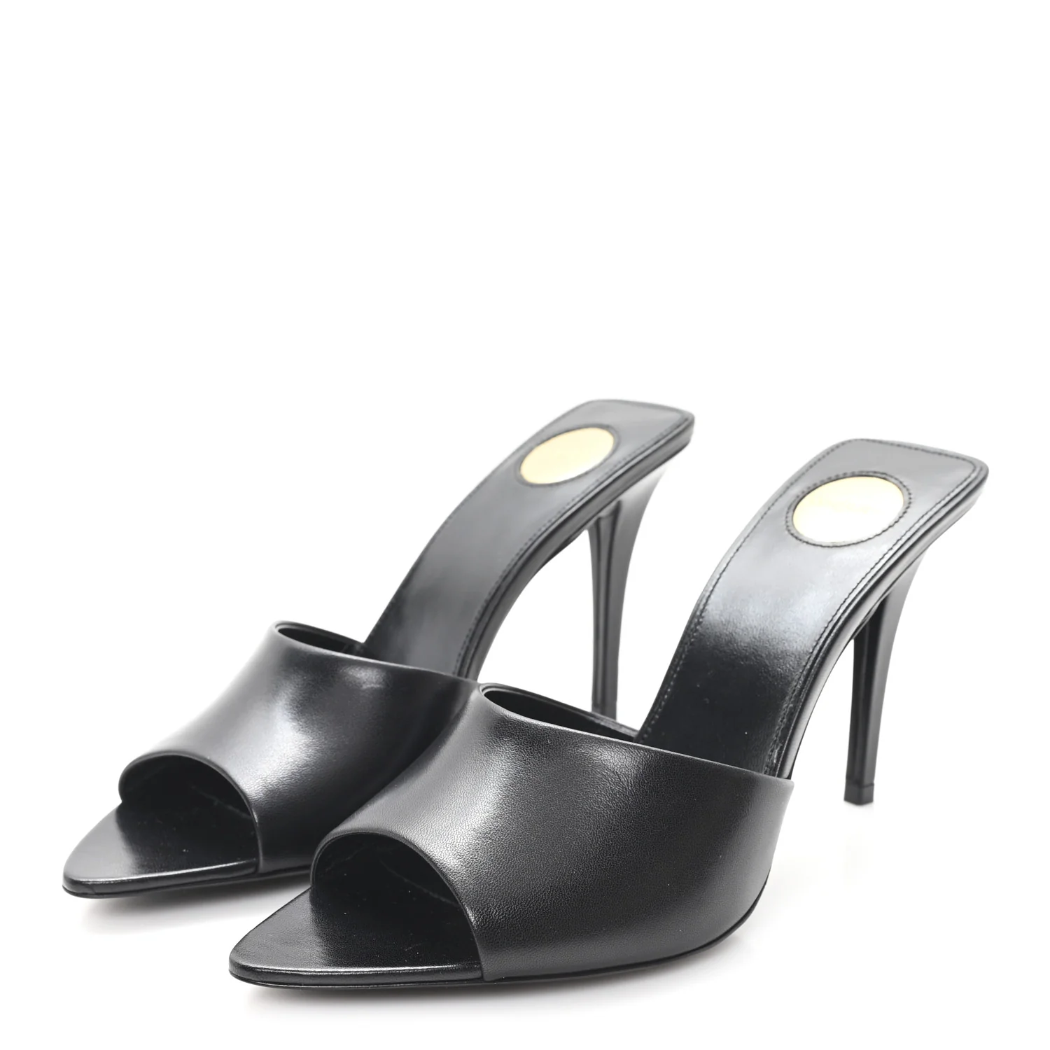 Nappa Goldie Mule Sandal 37.5 Black - Image 4