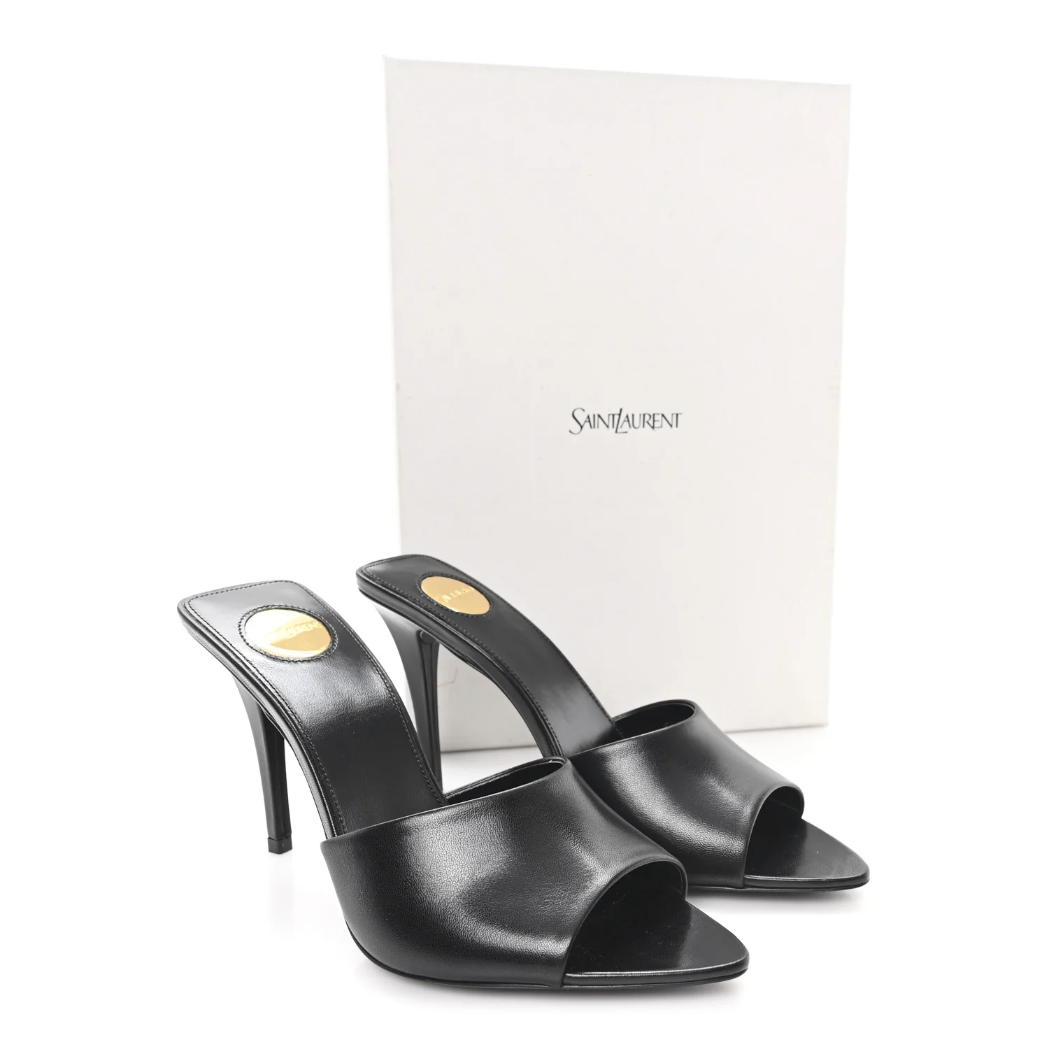 Nappa Goldie Mule Sandal 37.5 Black - Image 9