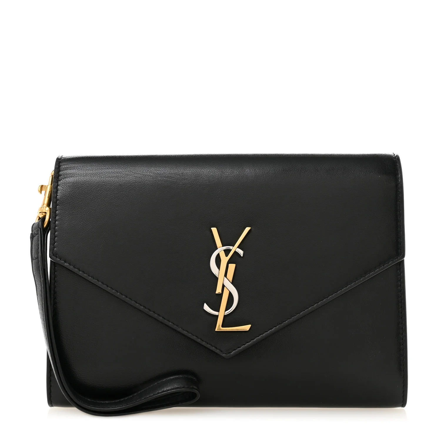 Nappa Monogram Cassandre Flap Pouch Black