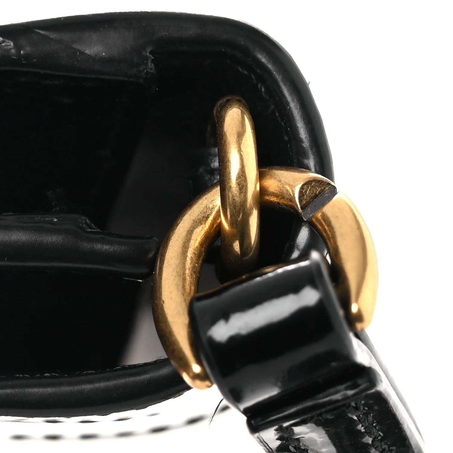 Nappa Patent Calfskin Two-Toned Monogram Pouch Alabastro Black - Image 8