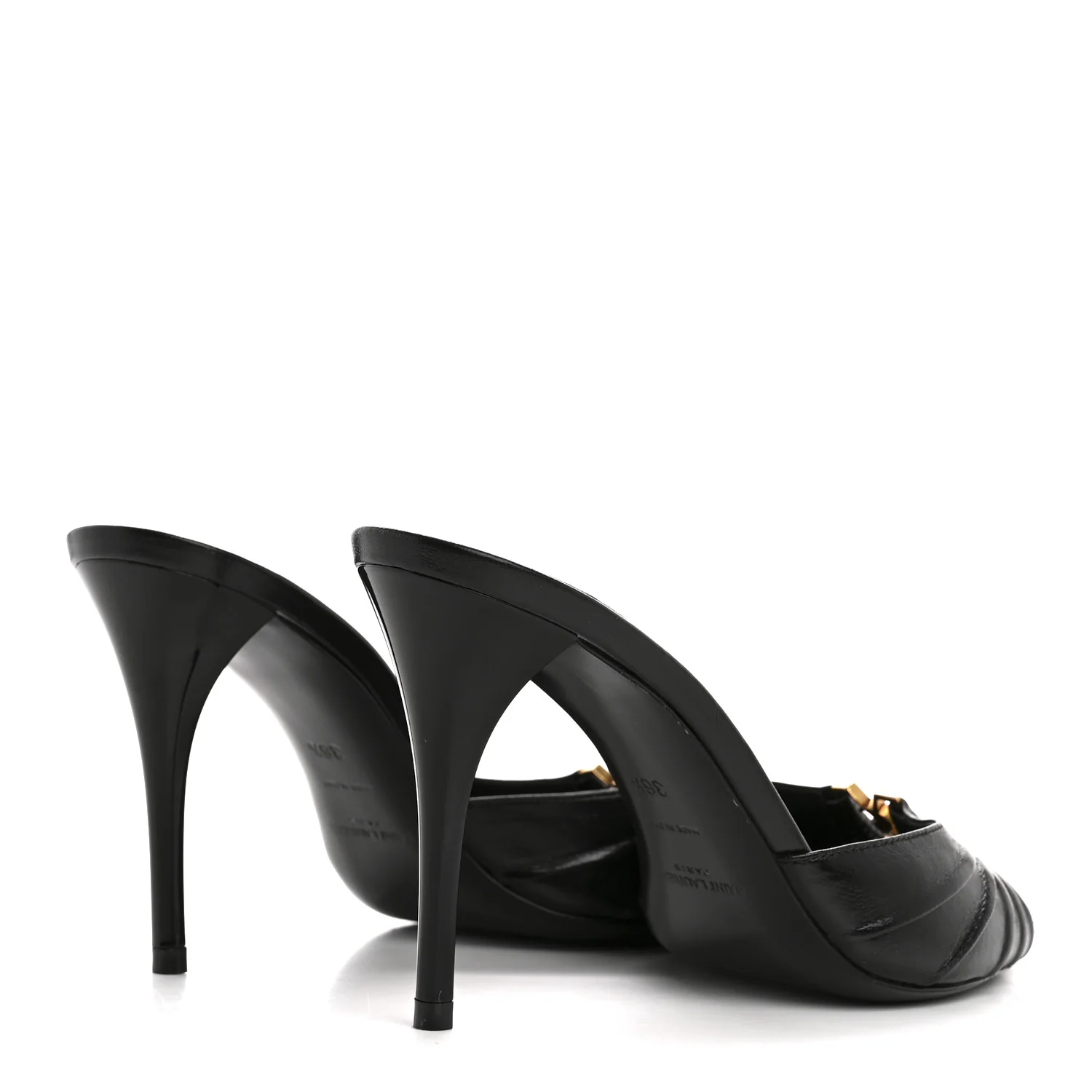 Nappa Sugar Babylone 90 Mules 36.5 Black - Image 5