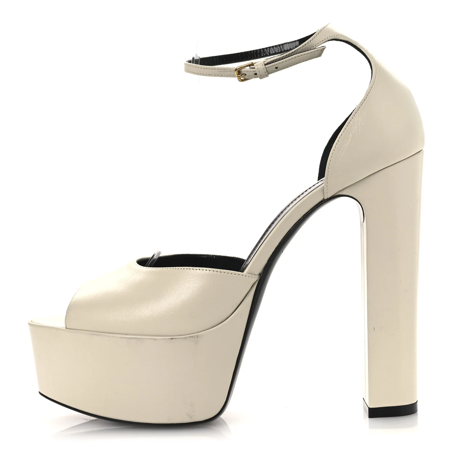 New Belfagor Jodie 95 Platform Sandals 40 Pearl
