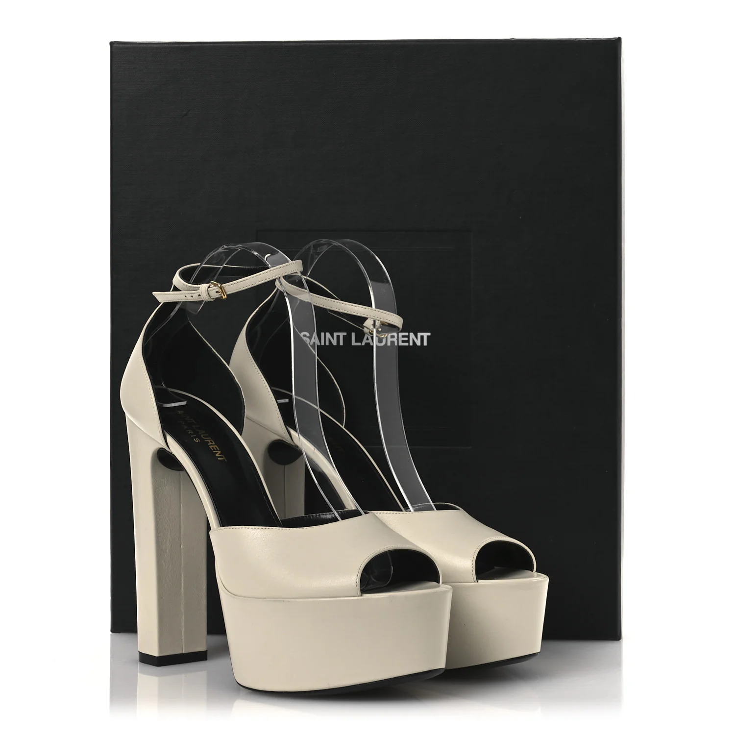 New Belfagor Jodie 95 Platform Sandals 40 Pearl - Image 13