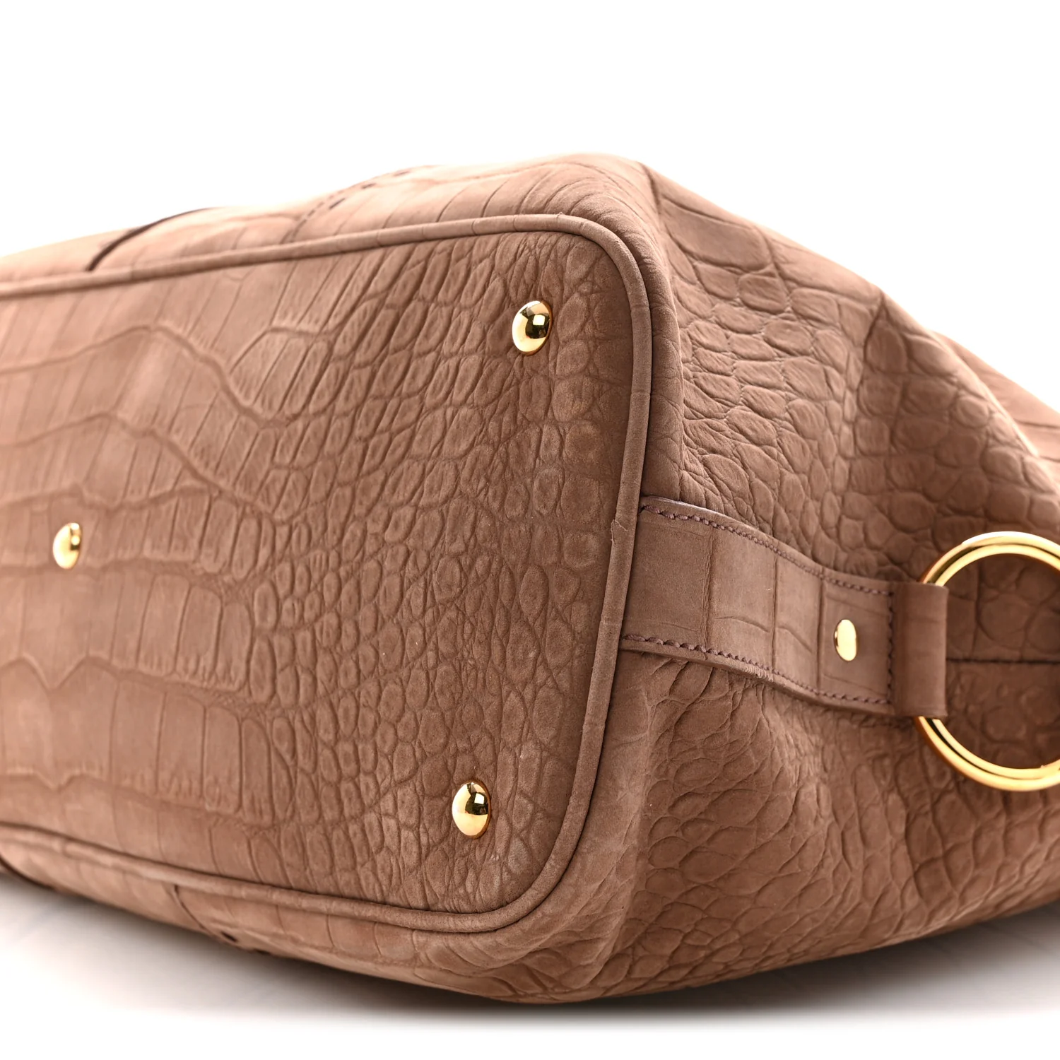 Nubuck Croc Embossed Oversized Muse Beige - Image 10
