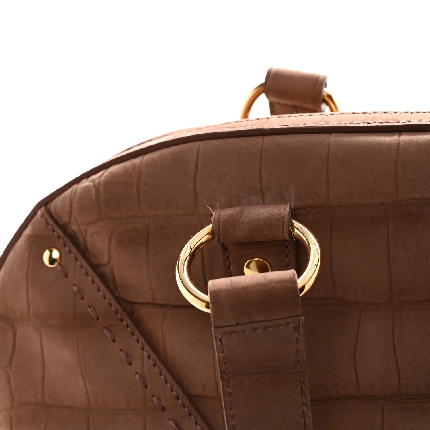 Nubuck Croc Embossed Oversized Muse Beige - Image 13