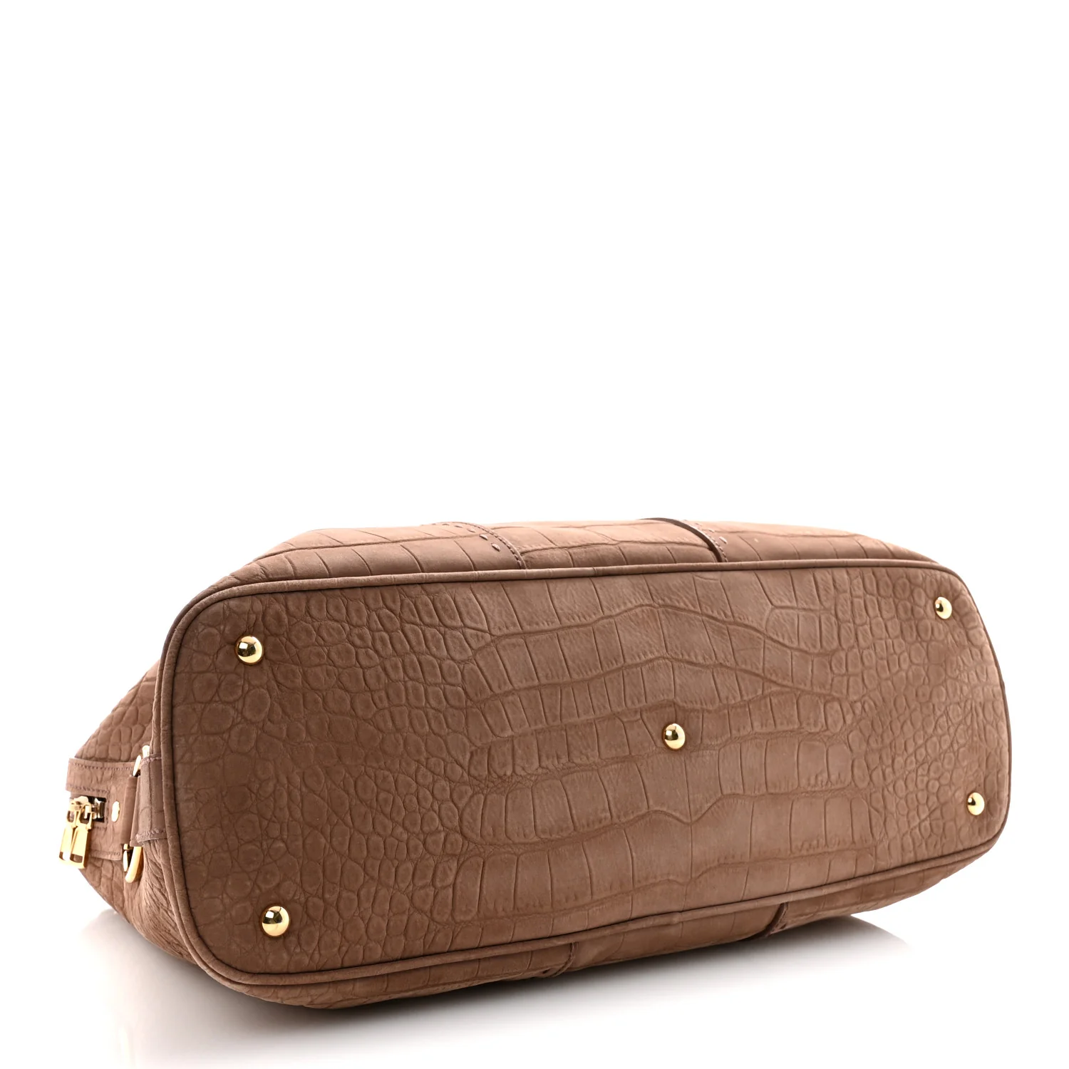 Nubuck Croc Embossed Oversized Muse Beige - Image 4