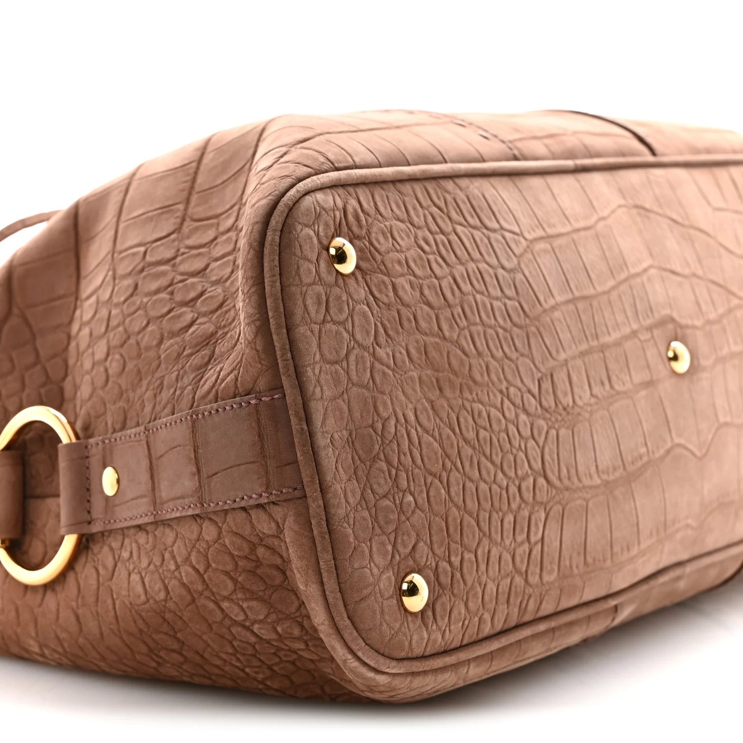 Nubuck Croc Embossed Oversized Muse Beige - Image 9