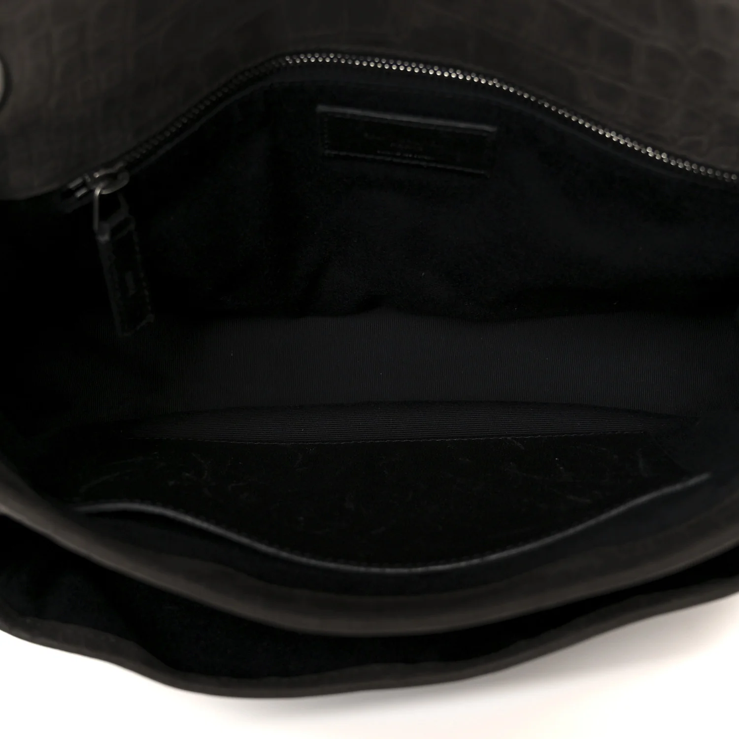 Nubuck Crocodile Embossed Monogram Medium Niki Chain Satchel Wood - Image 5