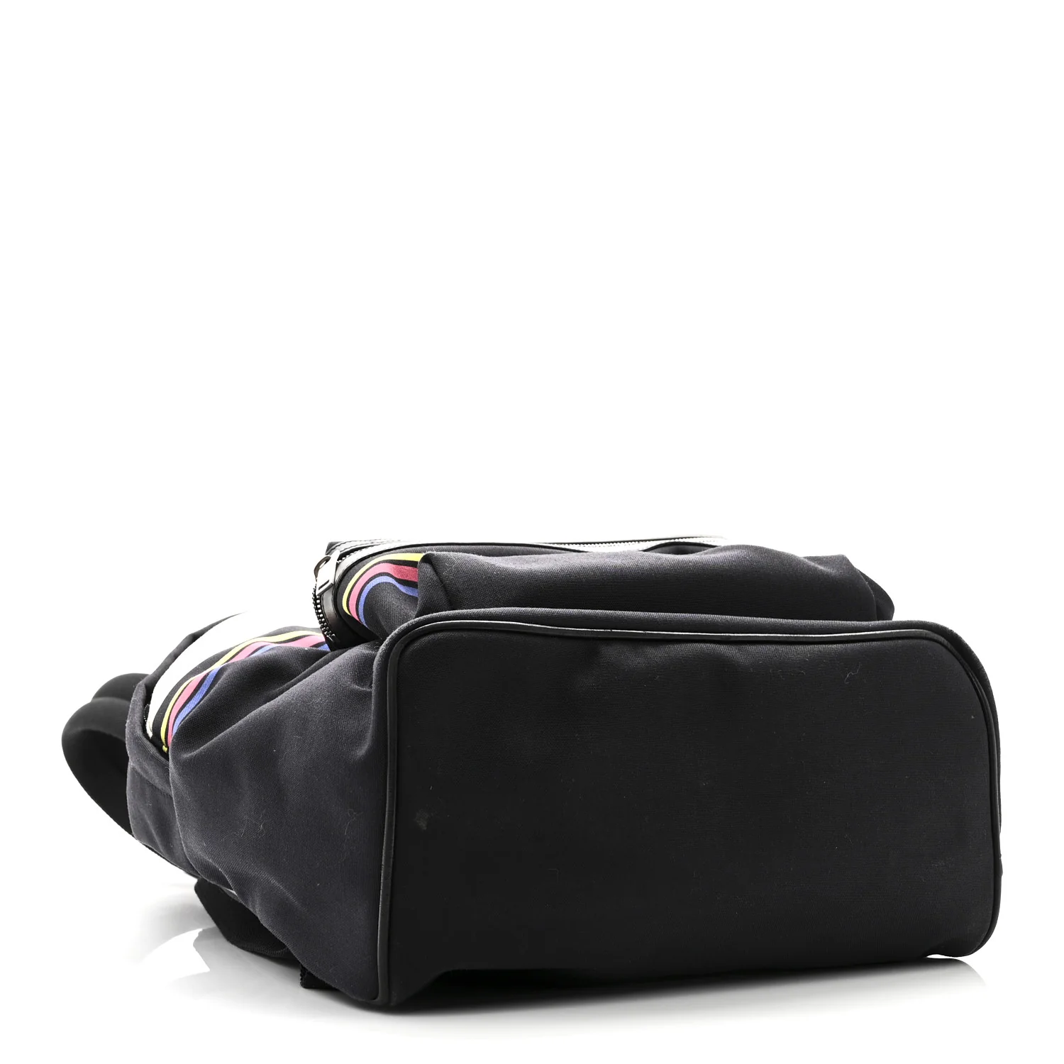 Nylon Twill Dinosaur Print City Backpack Black Multicolor - Image 4