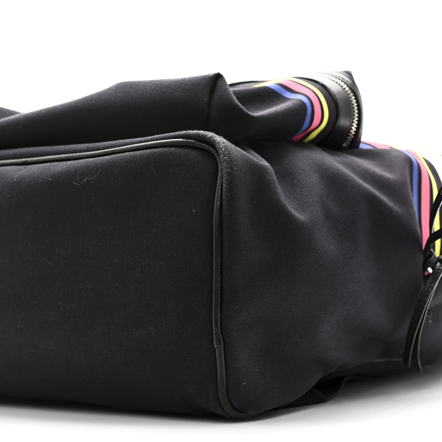 Nylon Twill Dinosaur Print City Backpack Black Multicolor - Image 9