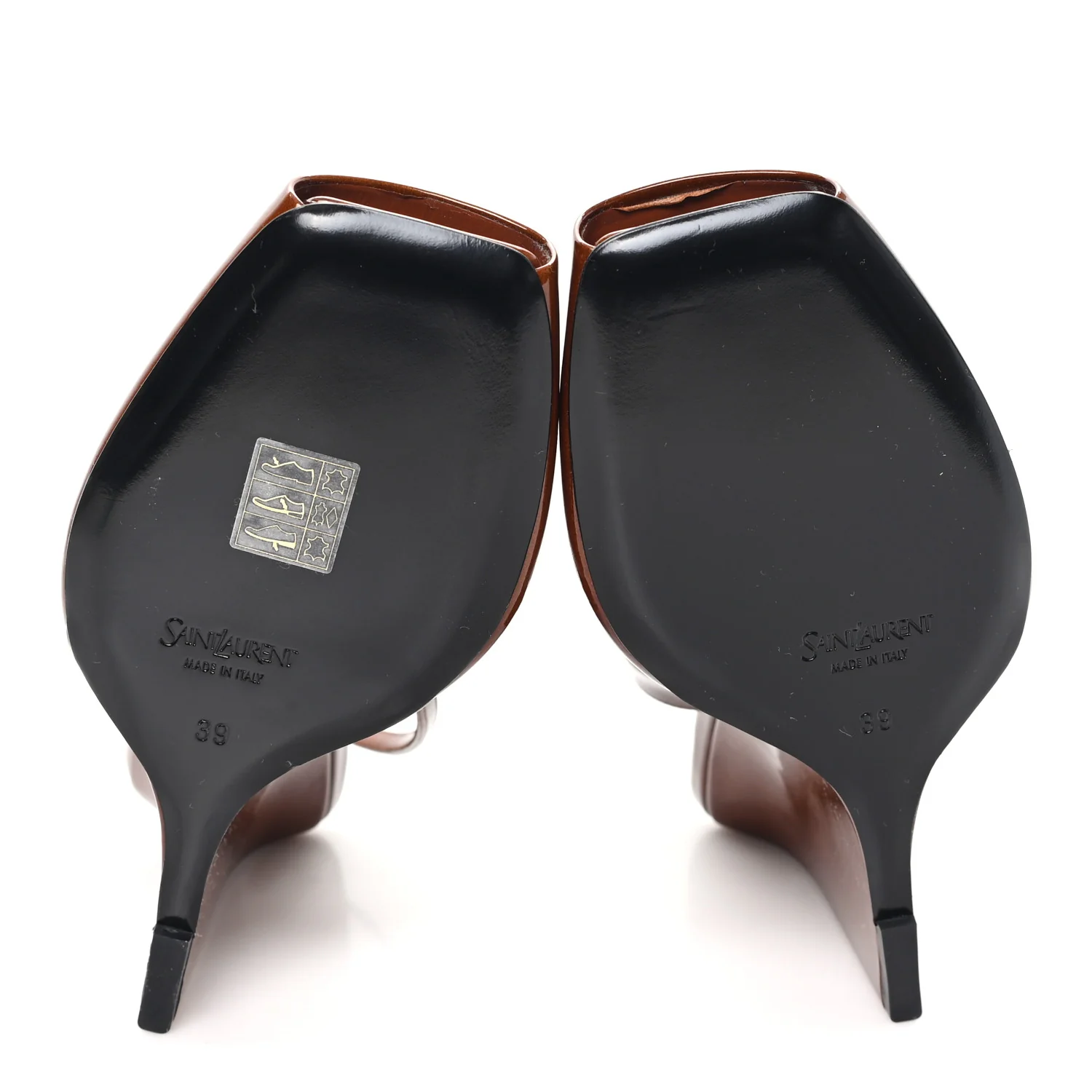 Patent Calfskin La Scandale Wedges 39 Fluffy Chataigne - Image 6