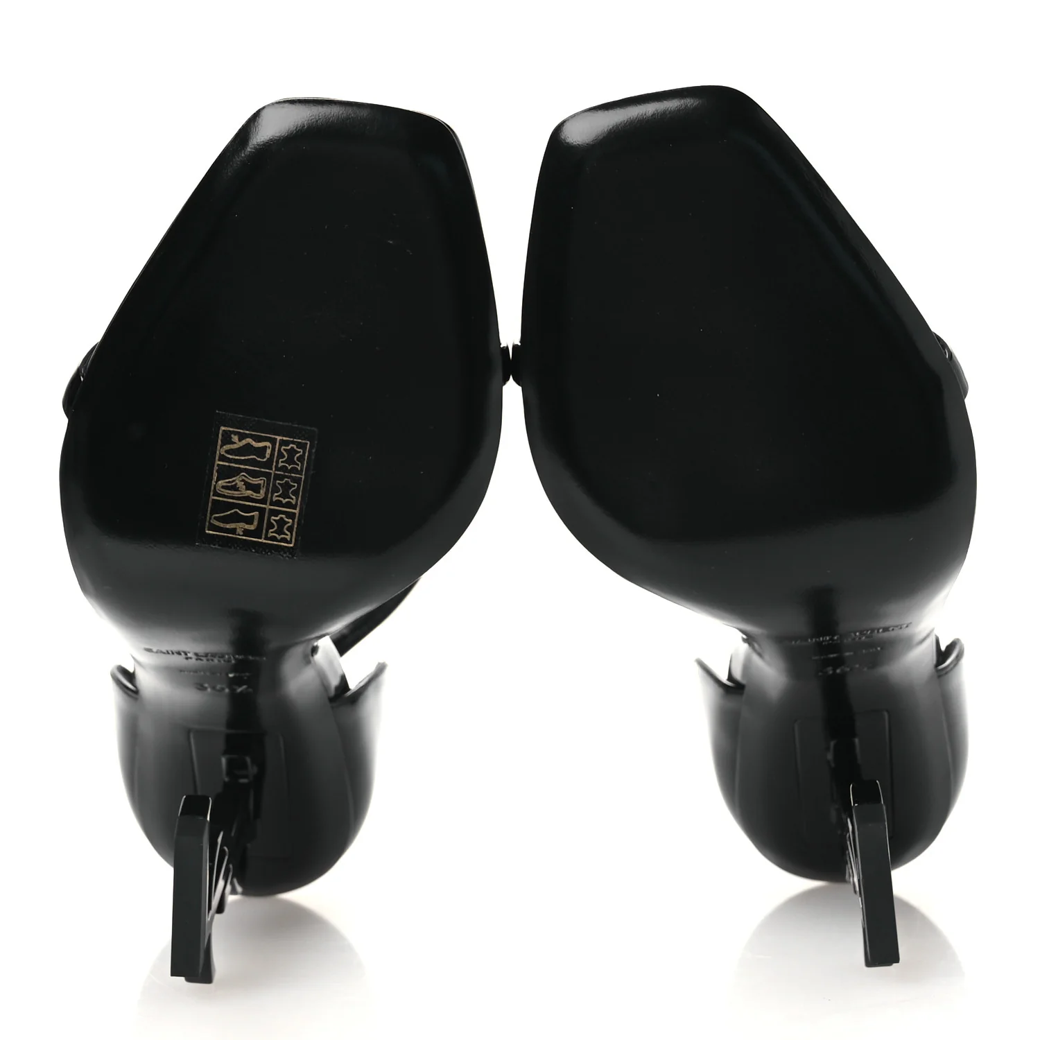 Patent Calfskin Opyum 110 Sandals 36.5 Black - Image 7