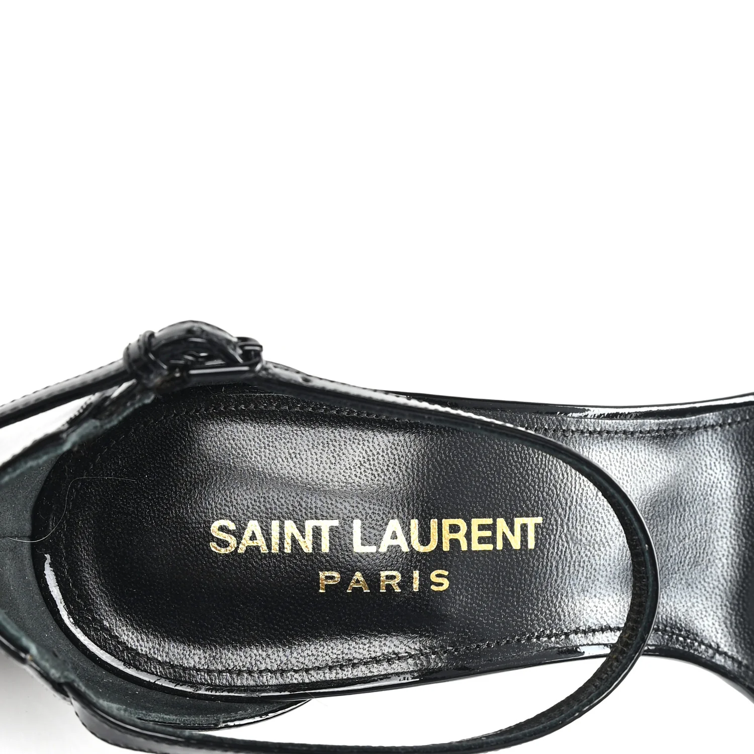 Patent Calfskin Opyum 110 Sandals 36.5 Black - Image 8