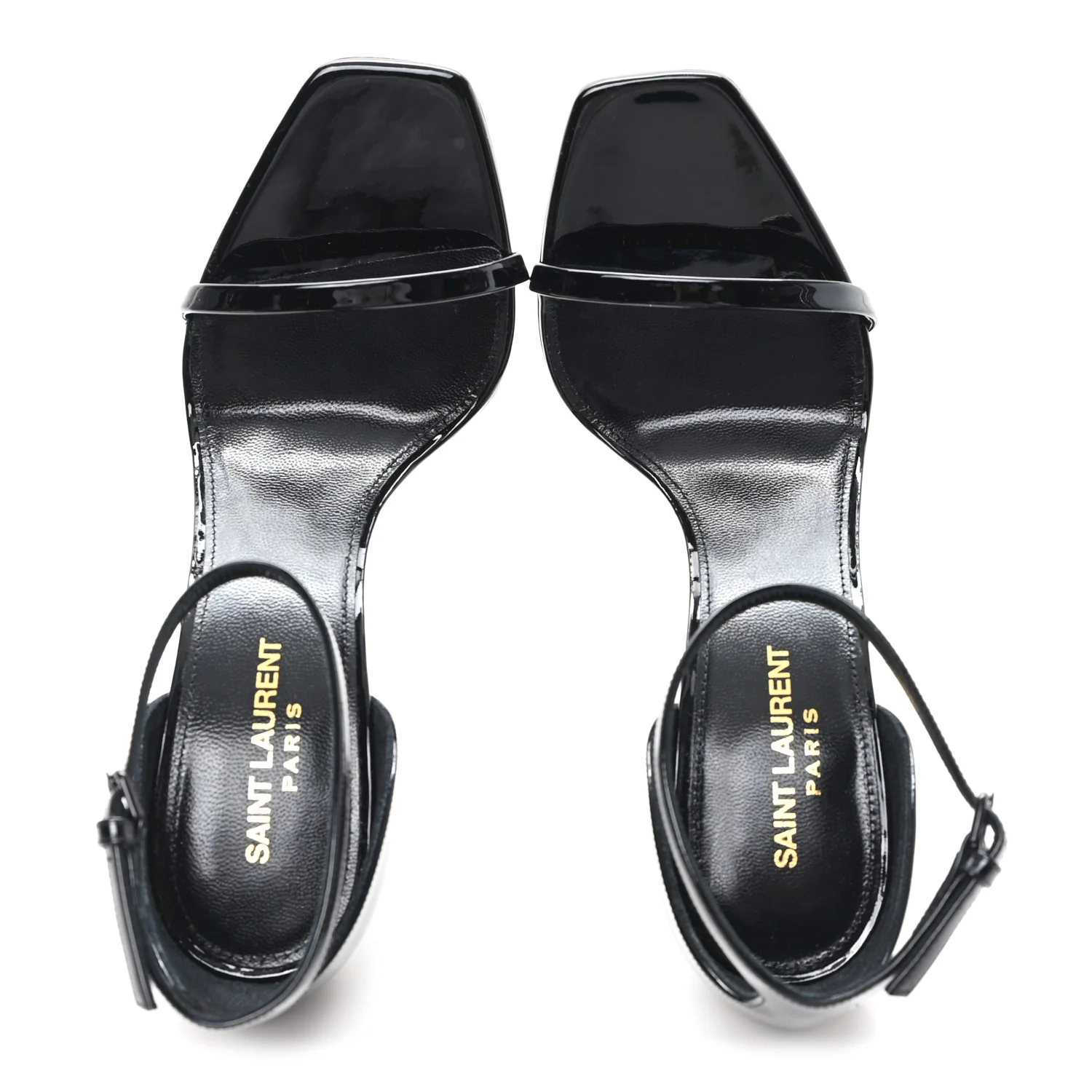 Patent Calfskin Opyum 110 Sandals 39 Black - Image 2
