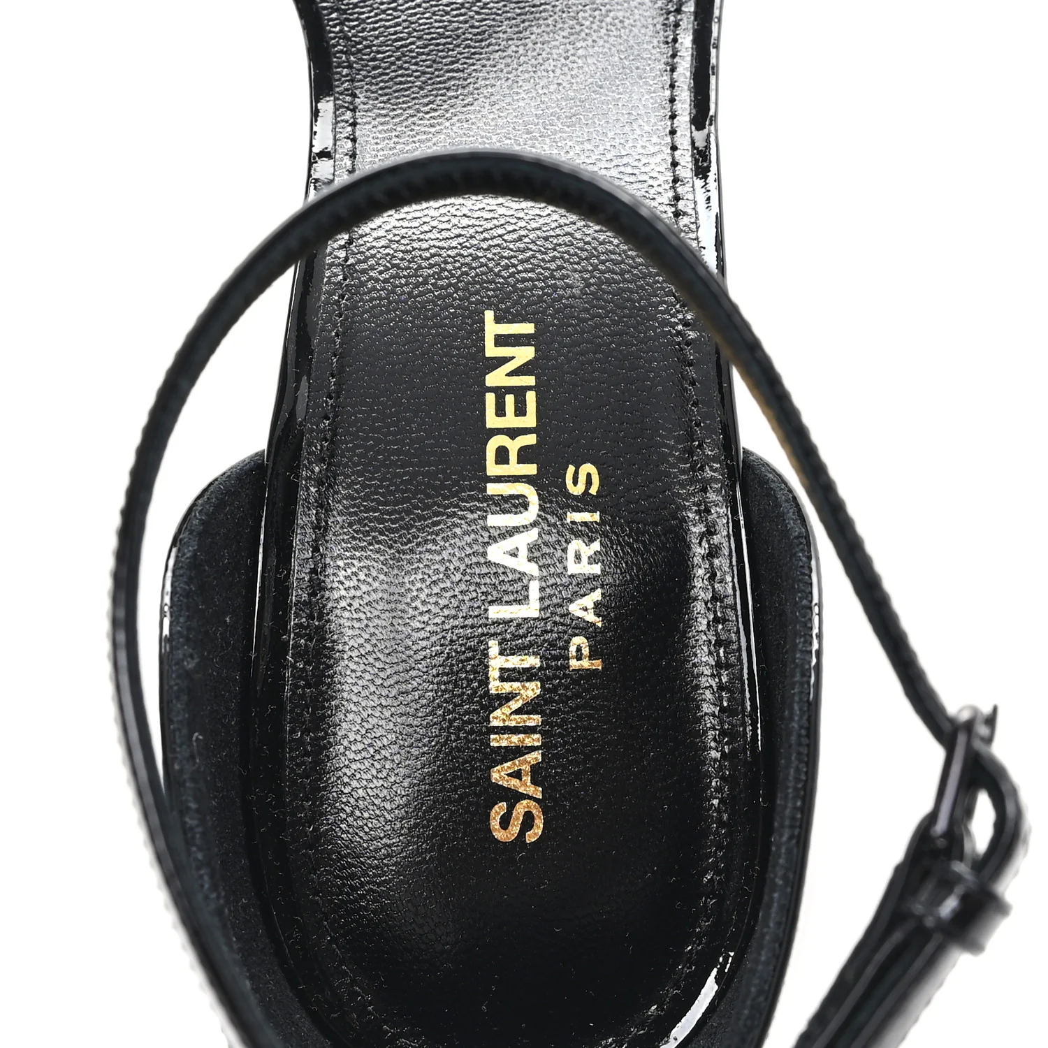 Patent Calfskin Opyum 110 Sandals 39 Black - Image 8
