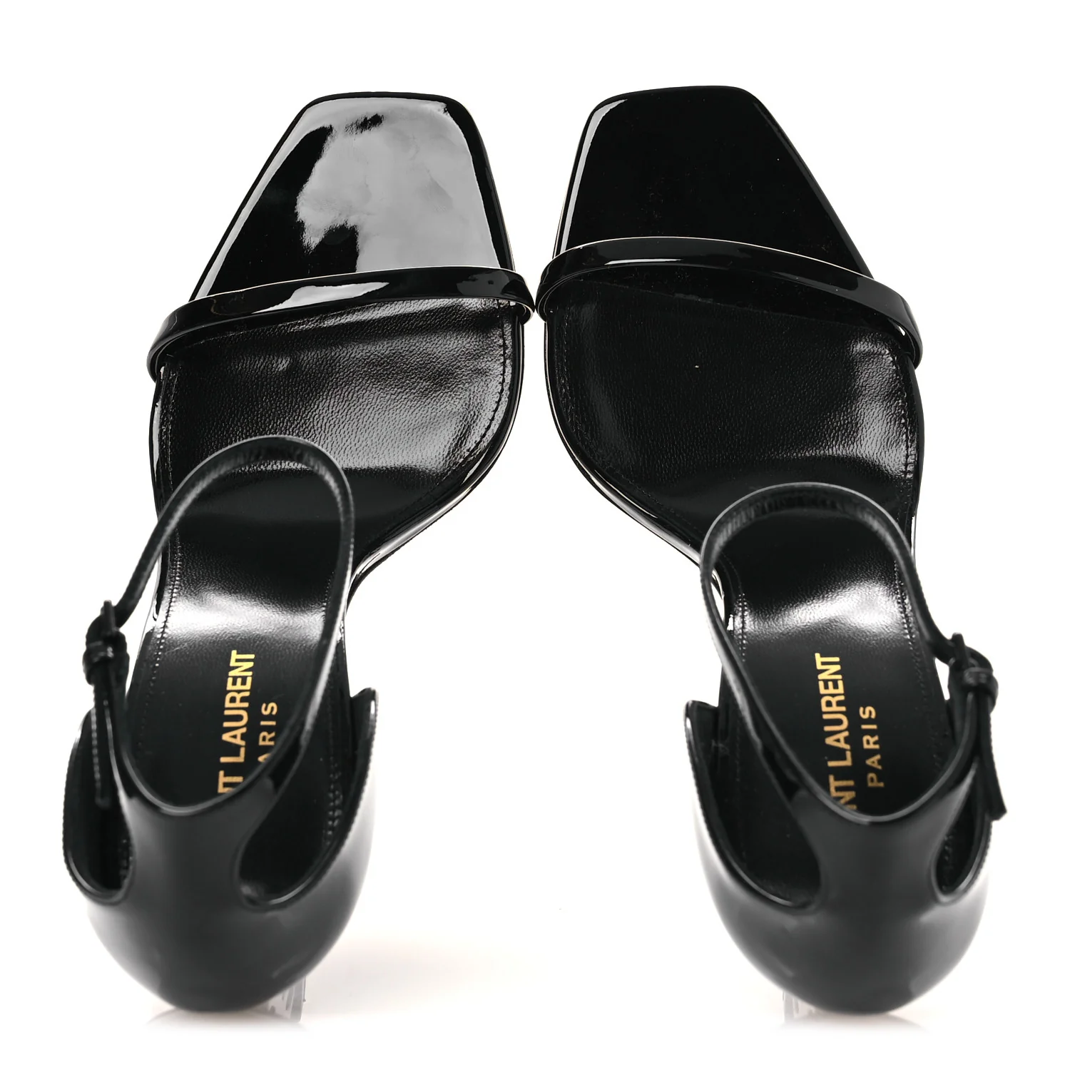 Patent Calfskin Opyum 110 Sandals 40 Black - Image 2