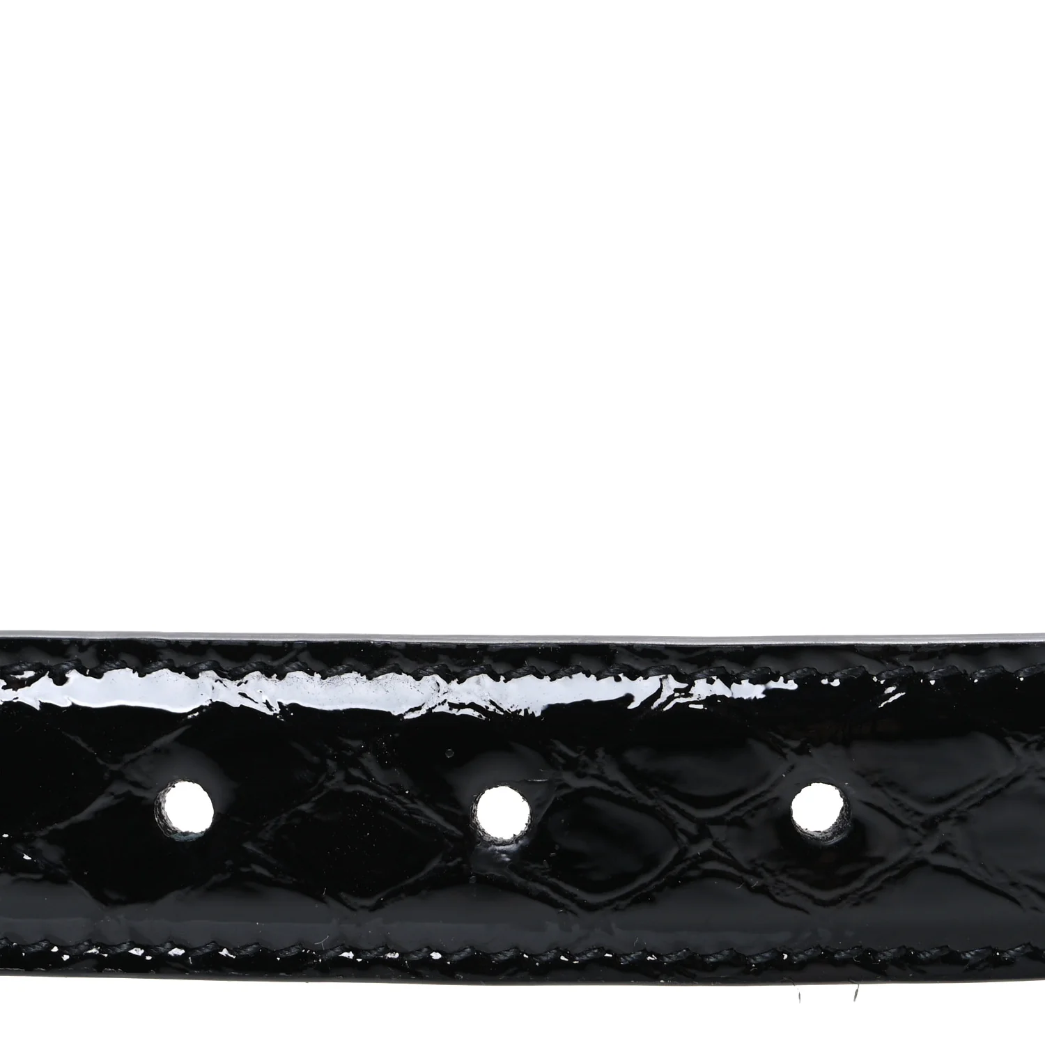 Patent Calfskin Snakeskin Embossed 20mm Cintura Belt 85 34 Black - Image 3