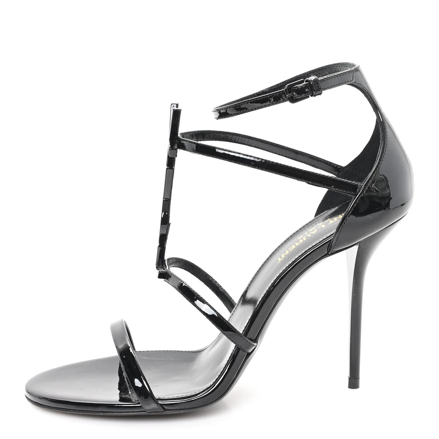 Patent Cassandra 100 Ankle Strap Sandals 38.5 Black