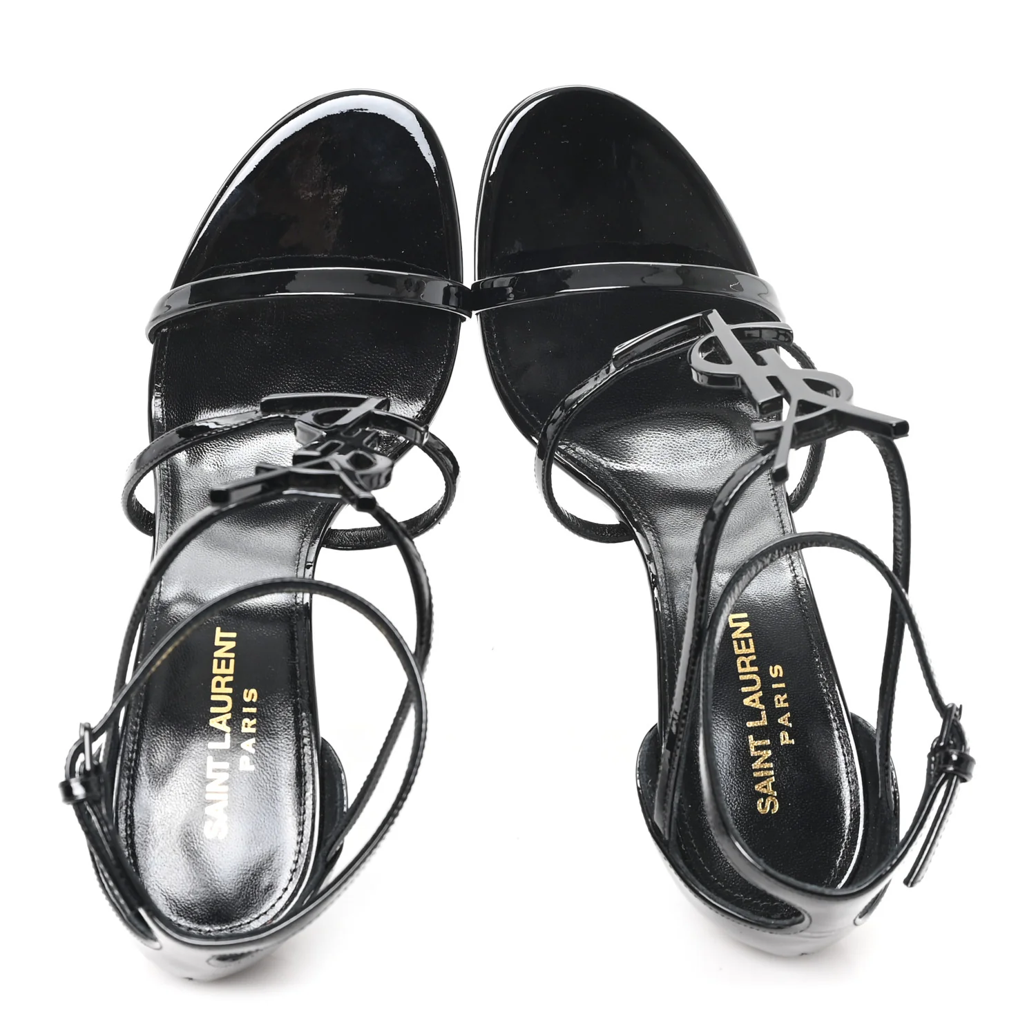 Patent Cassandra 100 Ankle Strap Sandals 38.5 Black - Image 3