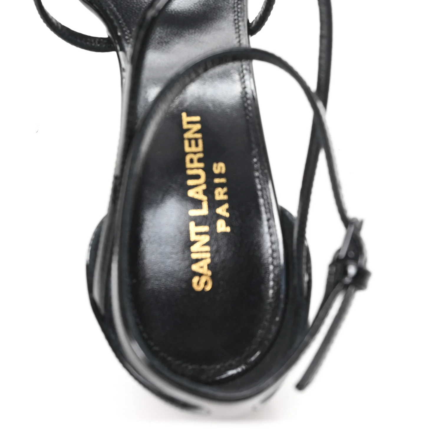 Patent Cassandra 100 Ankle Strap Sandals 38.5 Black - Image 8