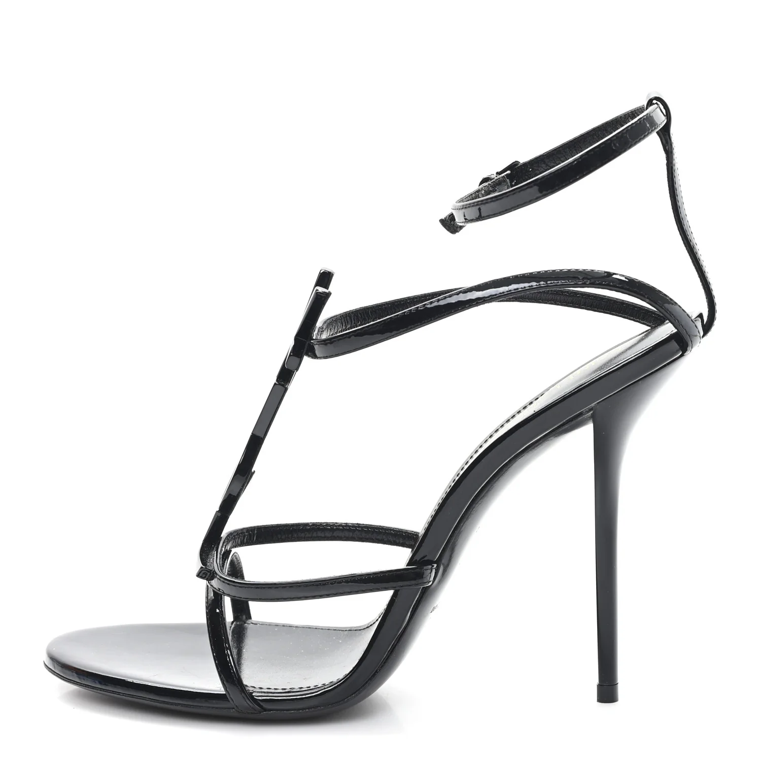 Patent Cassandra 100 Ankle Strap Sandals 39.5 Black
