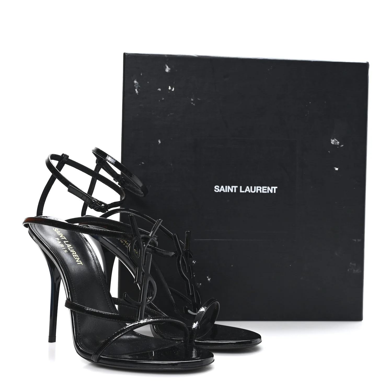 Patent Cassandra 100 Ankle Strap Sandals 39.5 Black - Image 10