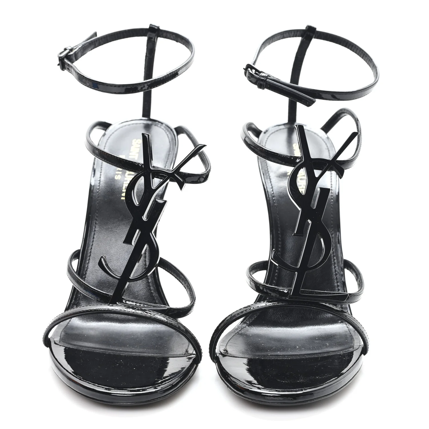 Patent Cassandra 100 Ankle Strap Sandals 39.5 Black - Image 3