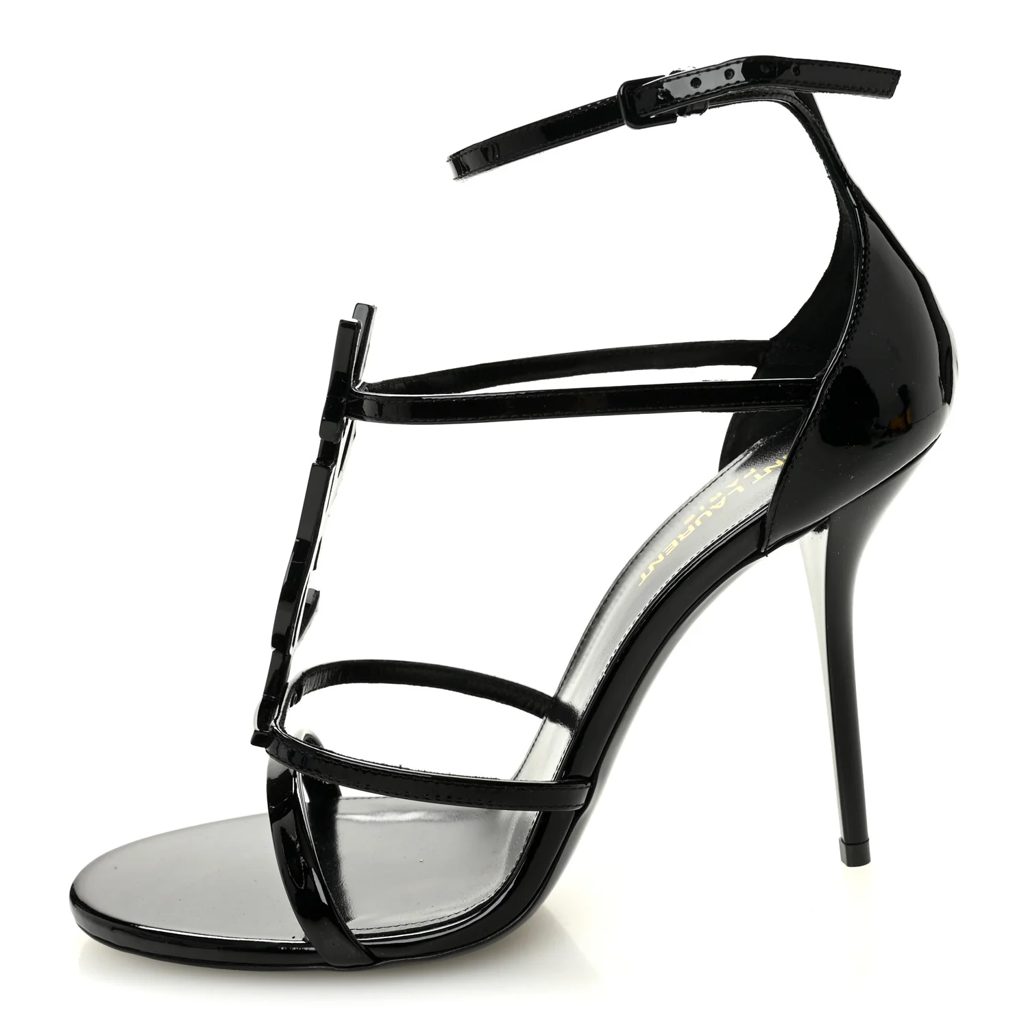 Patent Cassandra 100 Ankle Strap Sandals 39.5 Black