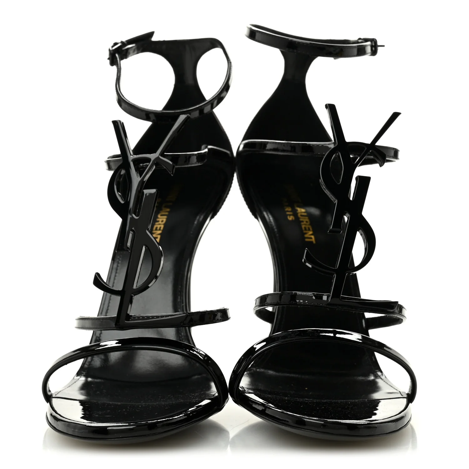 Patent Cassandra 100 Ankle Strap Sandals 39.5 Black - Image 2