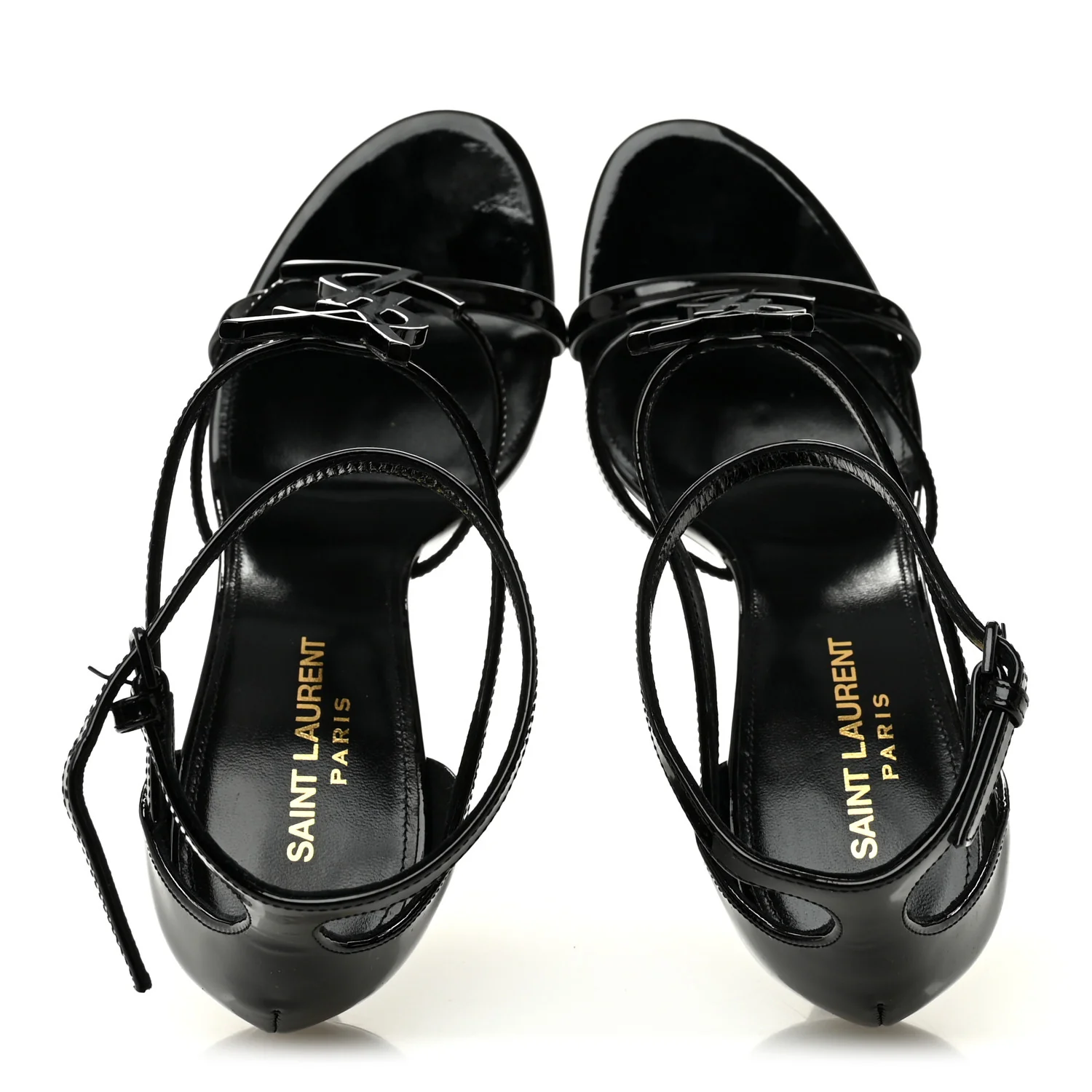 Patent Cassandra 100 Ankle Strap Sandals 39.5 Black - Image 5