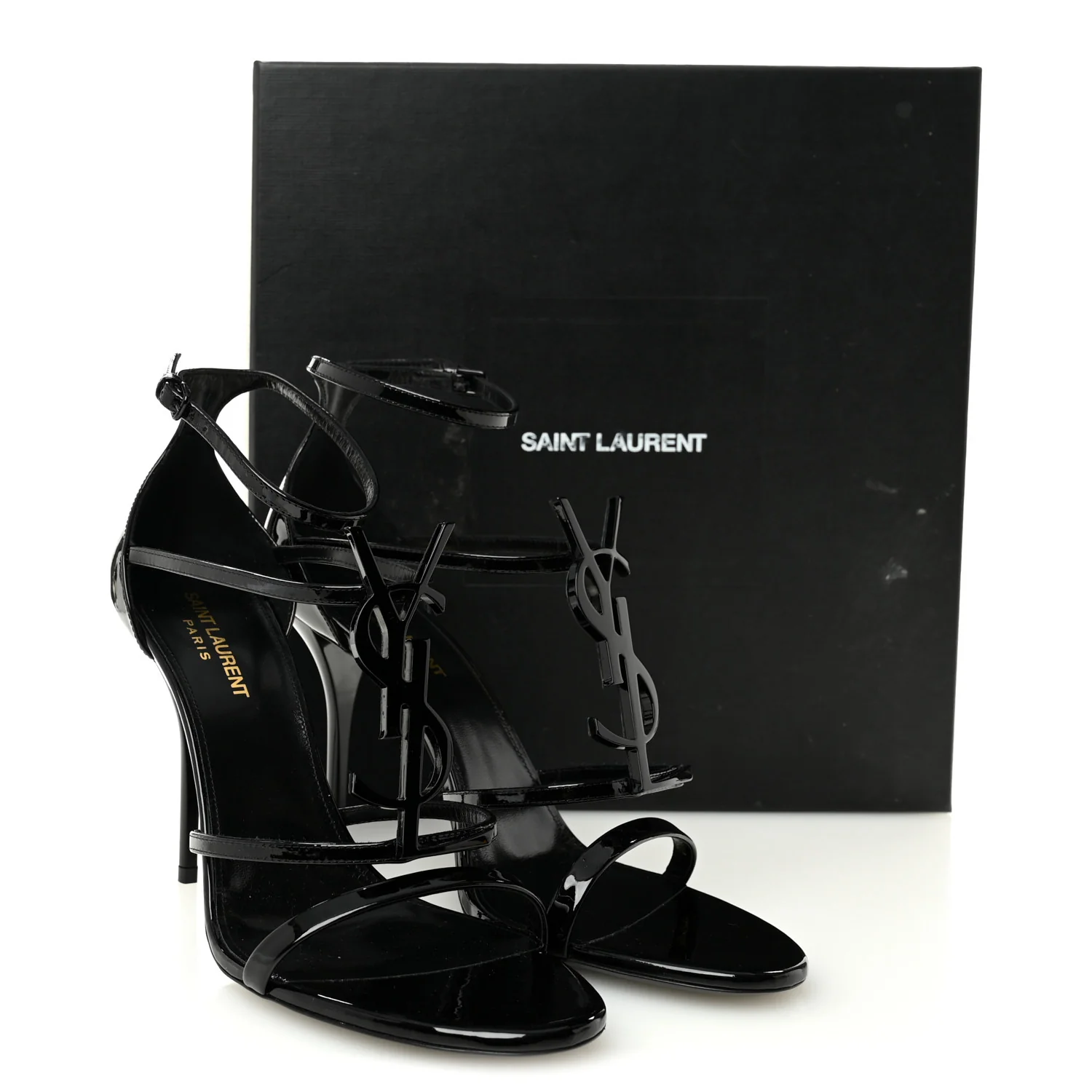 Patent Cassandra 100 Ankle Strap Sandals 39.5 Black - Image 9