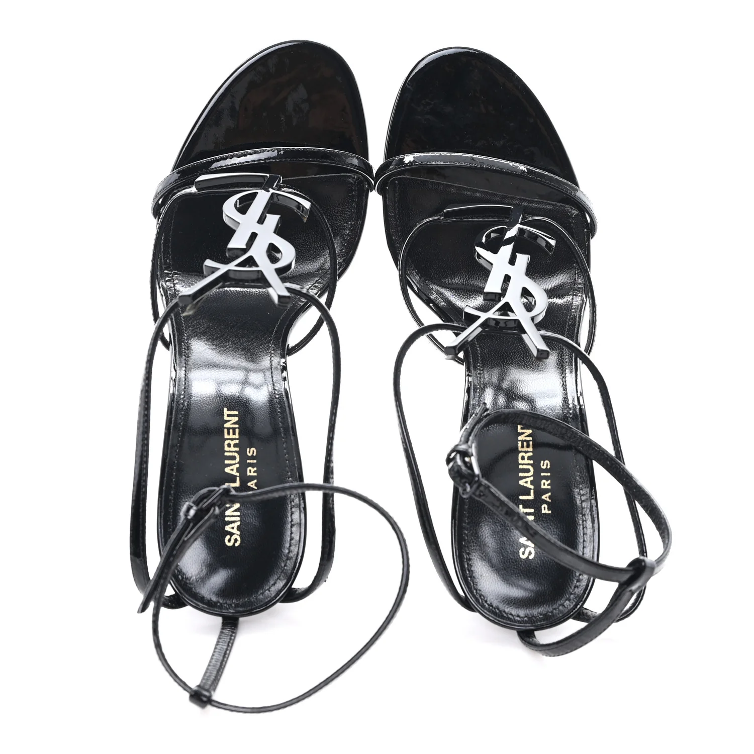 Patent Cassandra 100 Ankle Strap Sandals 40 Black - Image 2