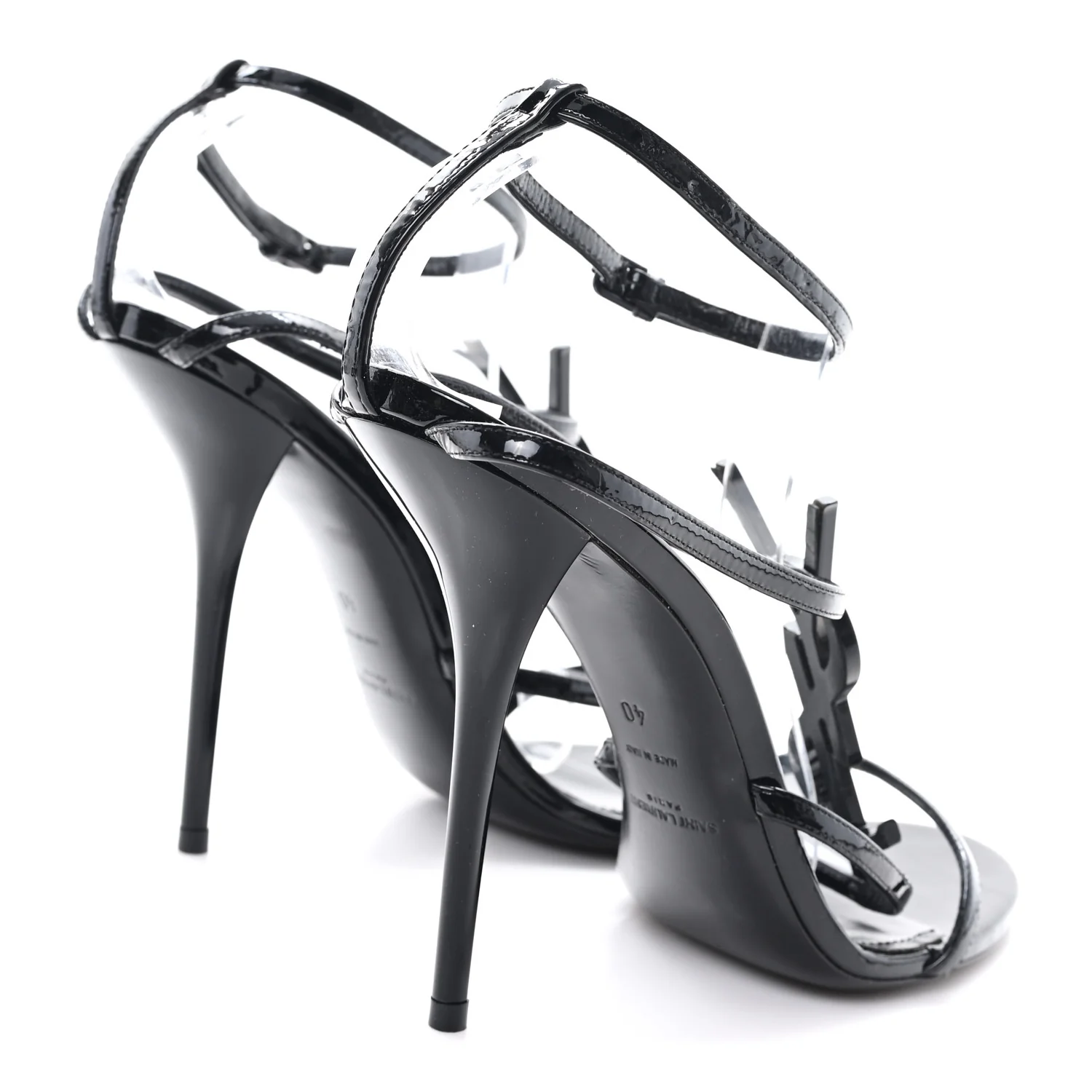 Patent Cassandra 100 Ankle Strap Sandals 40 Black - Image 5