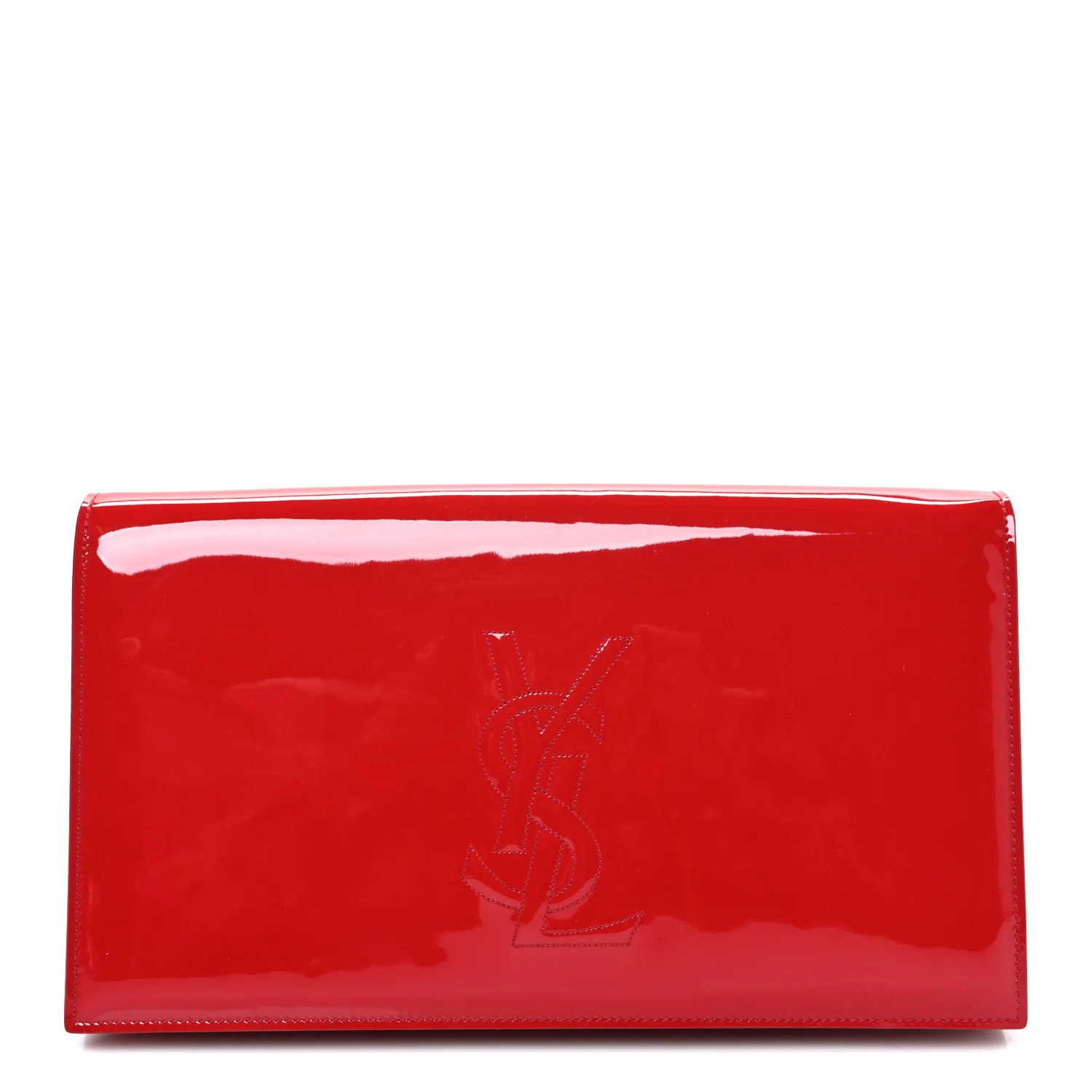 Patent Monogram Large Belle De Jour Clutch Red